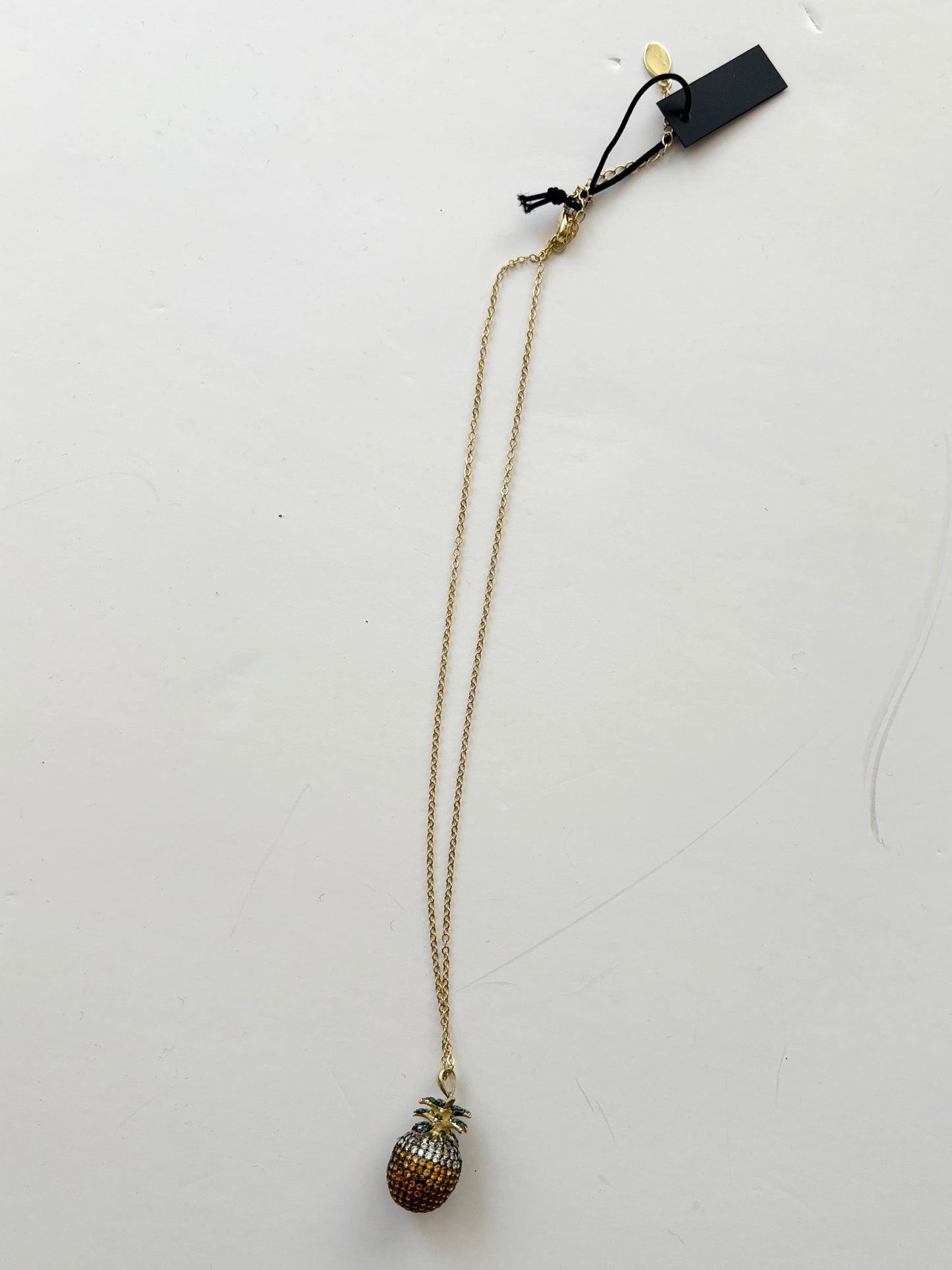Noir NYC gold pineapple necklace