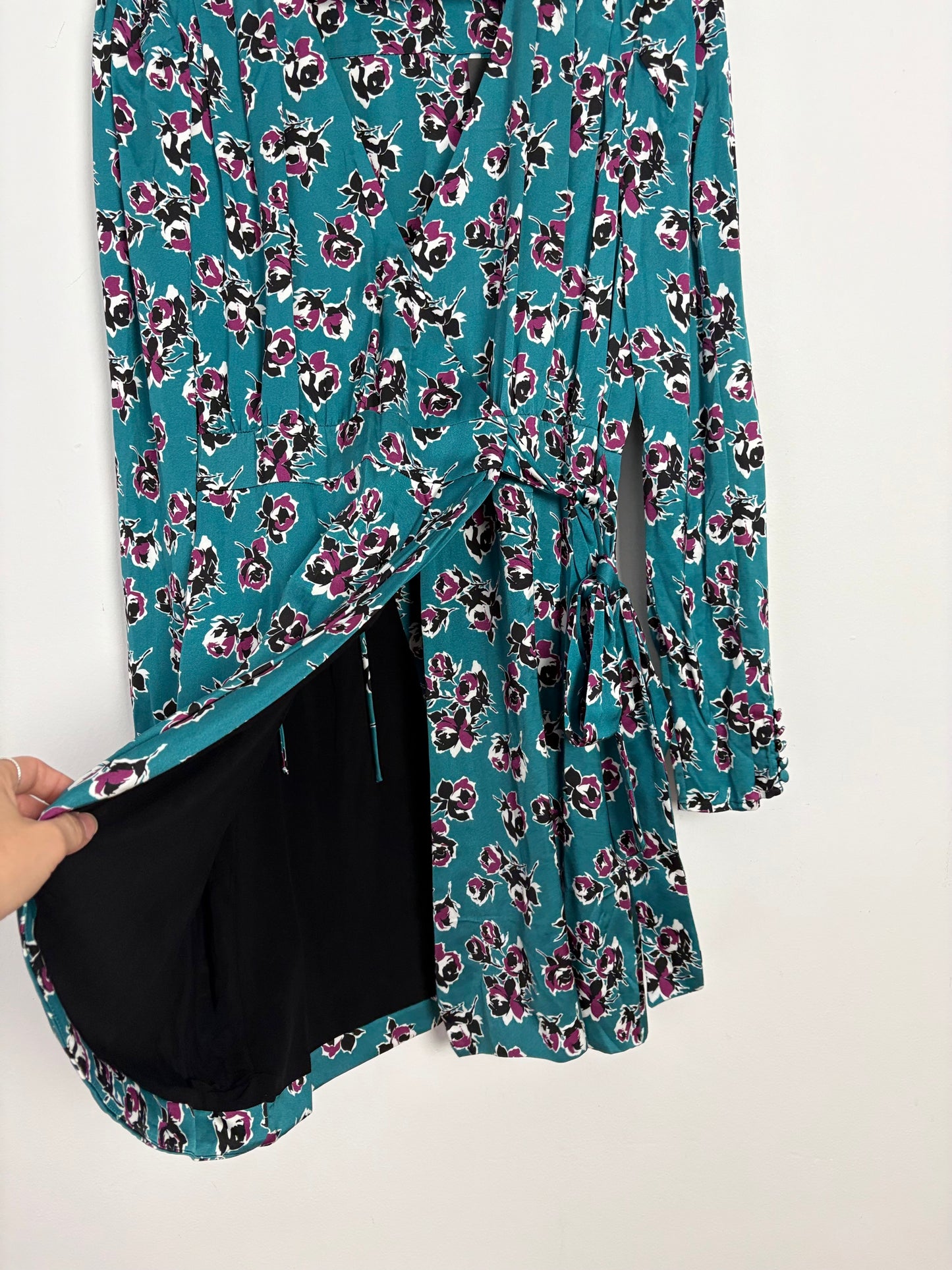 The kooples floral print wrap mini dress M/L