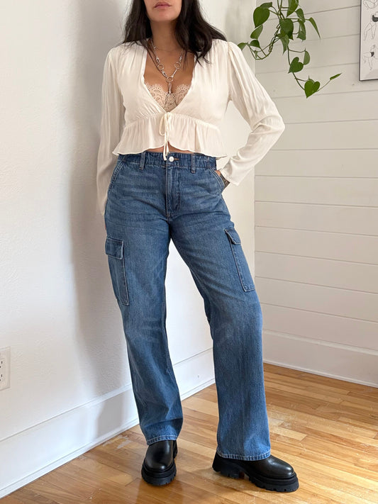 Sunday Best Kimberly tie-front blouse Medium