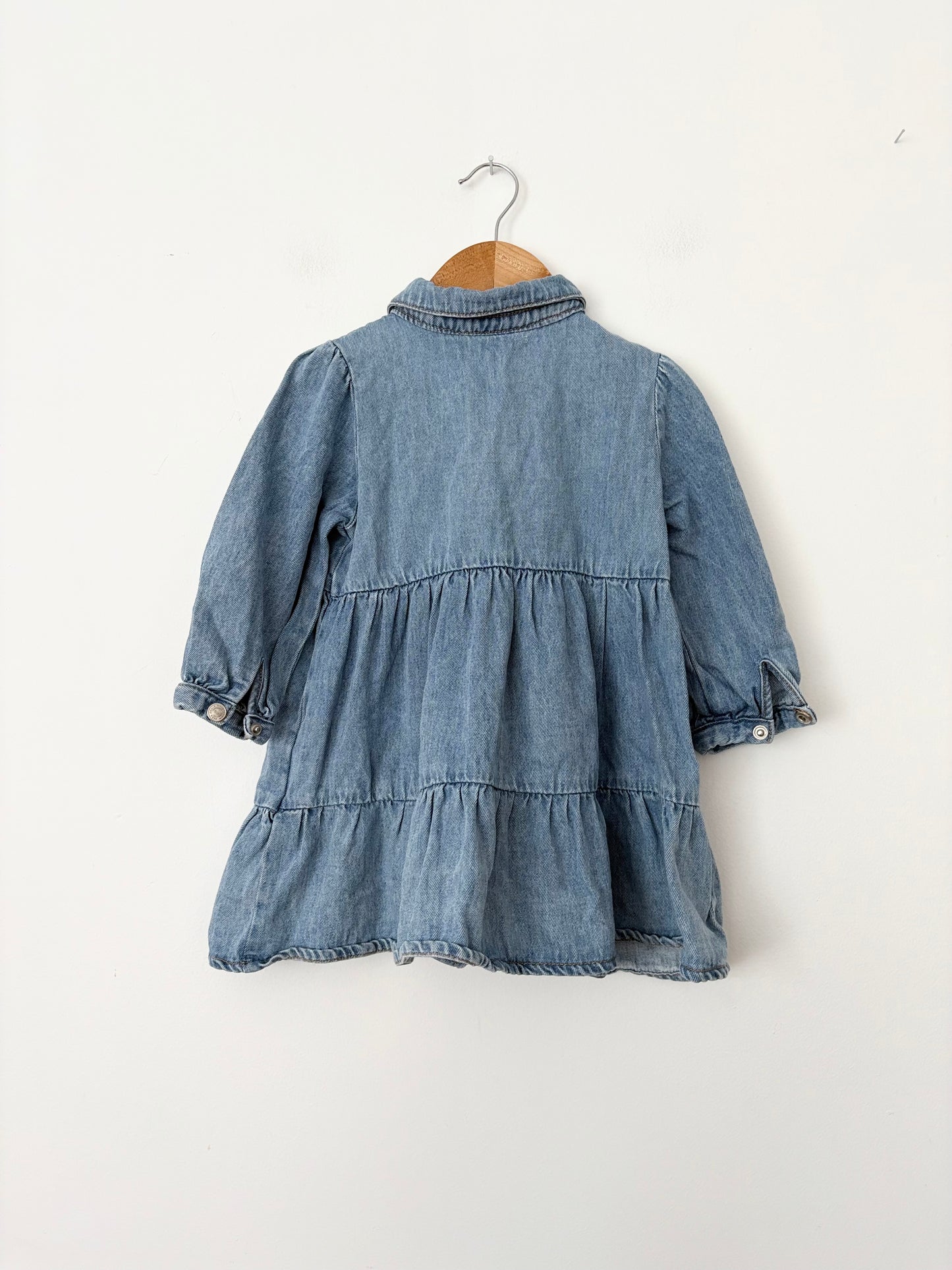 Zara tiered denim dress 18/24months