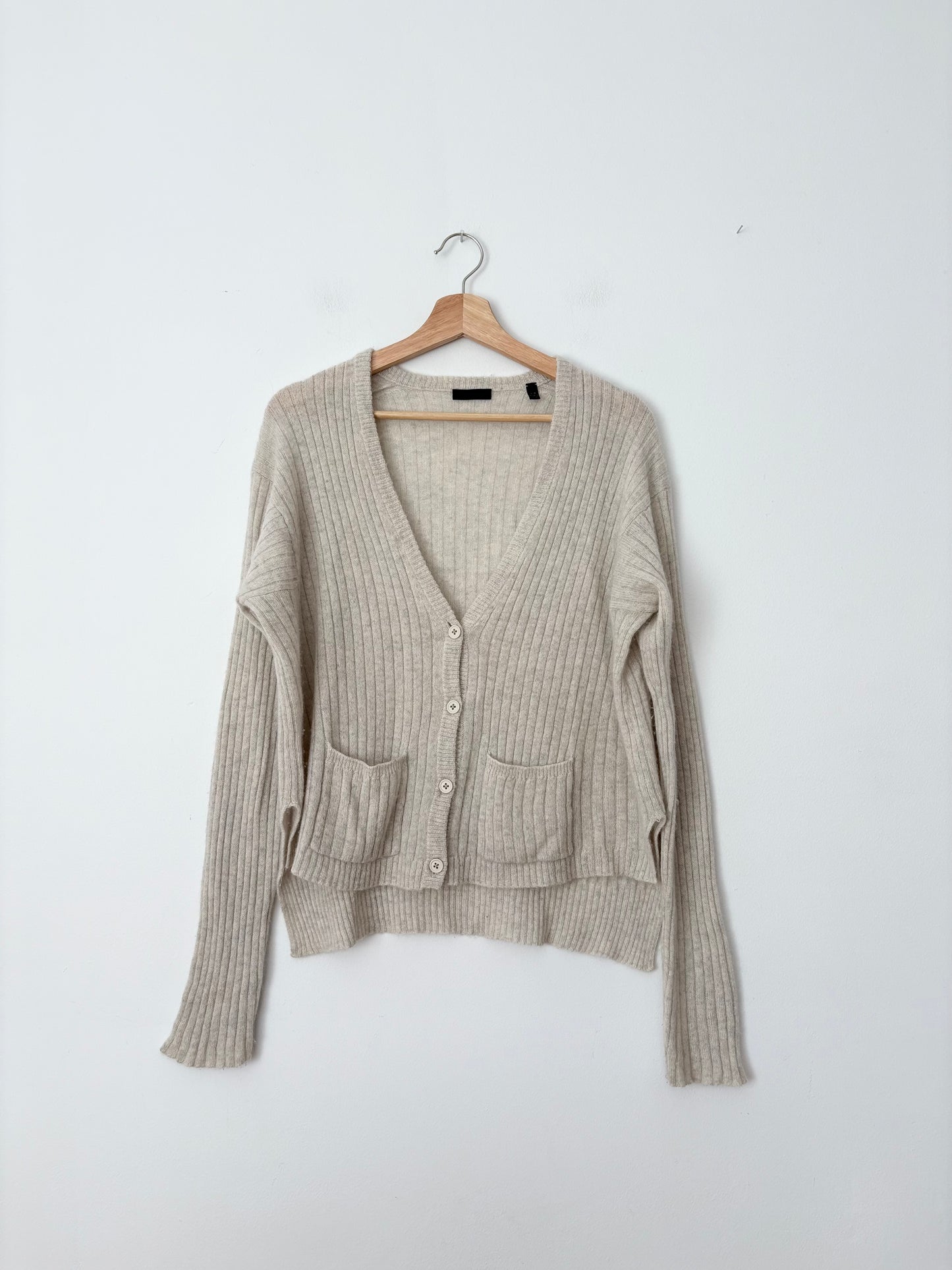 ATM Cashmere ribbed cardigan Large