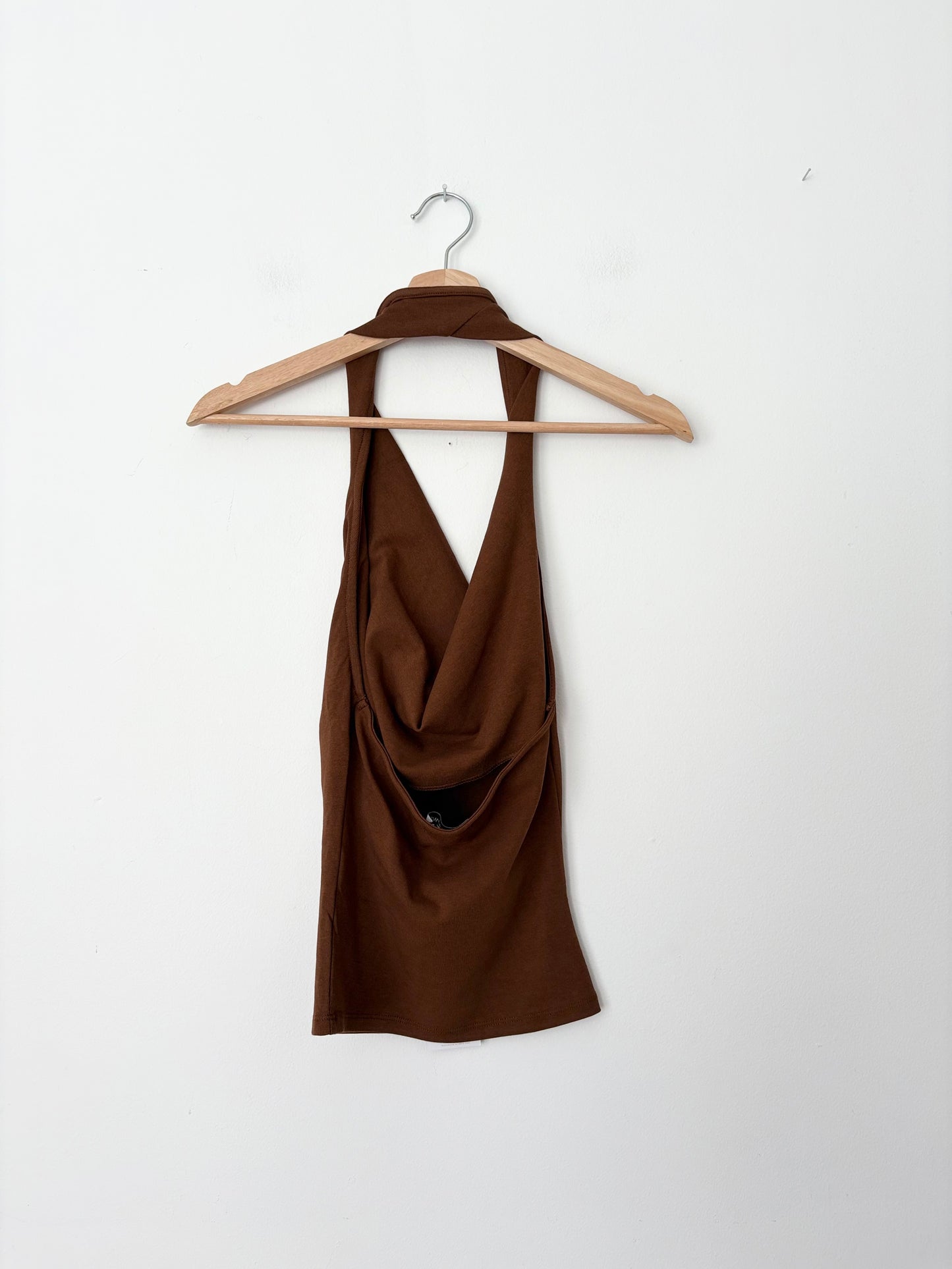 Weworewhat halter cowlneck top Medium