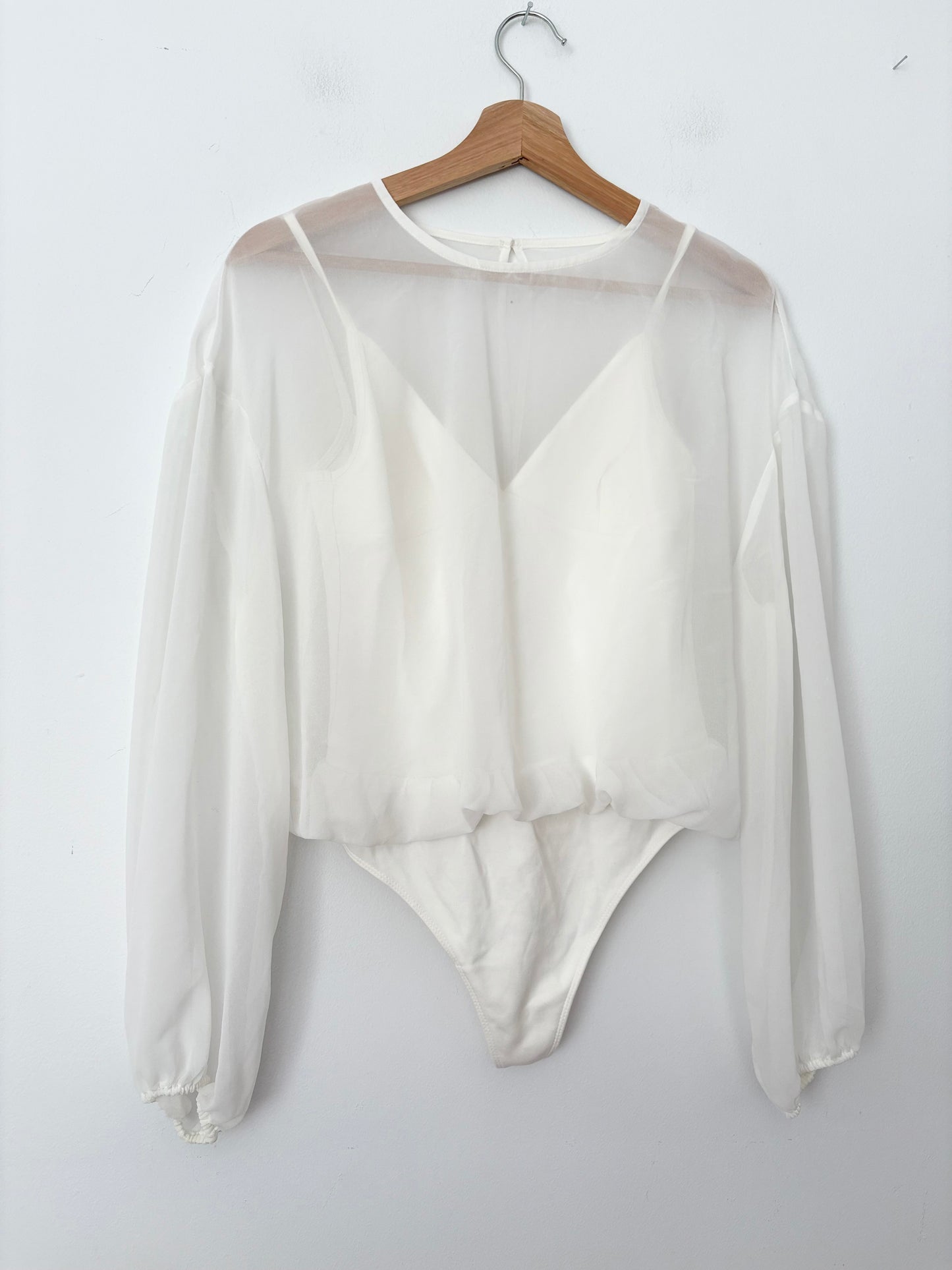 Wilfred talmont chiffon bodysuit Medium