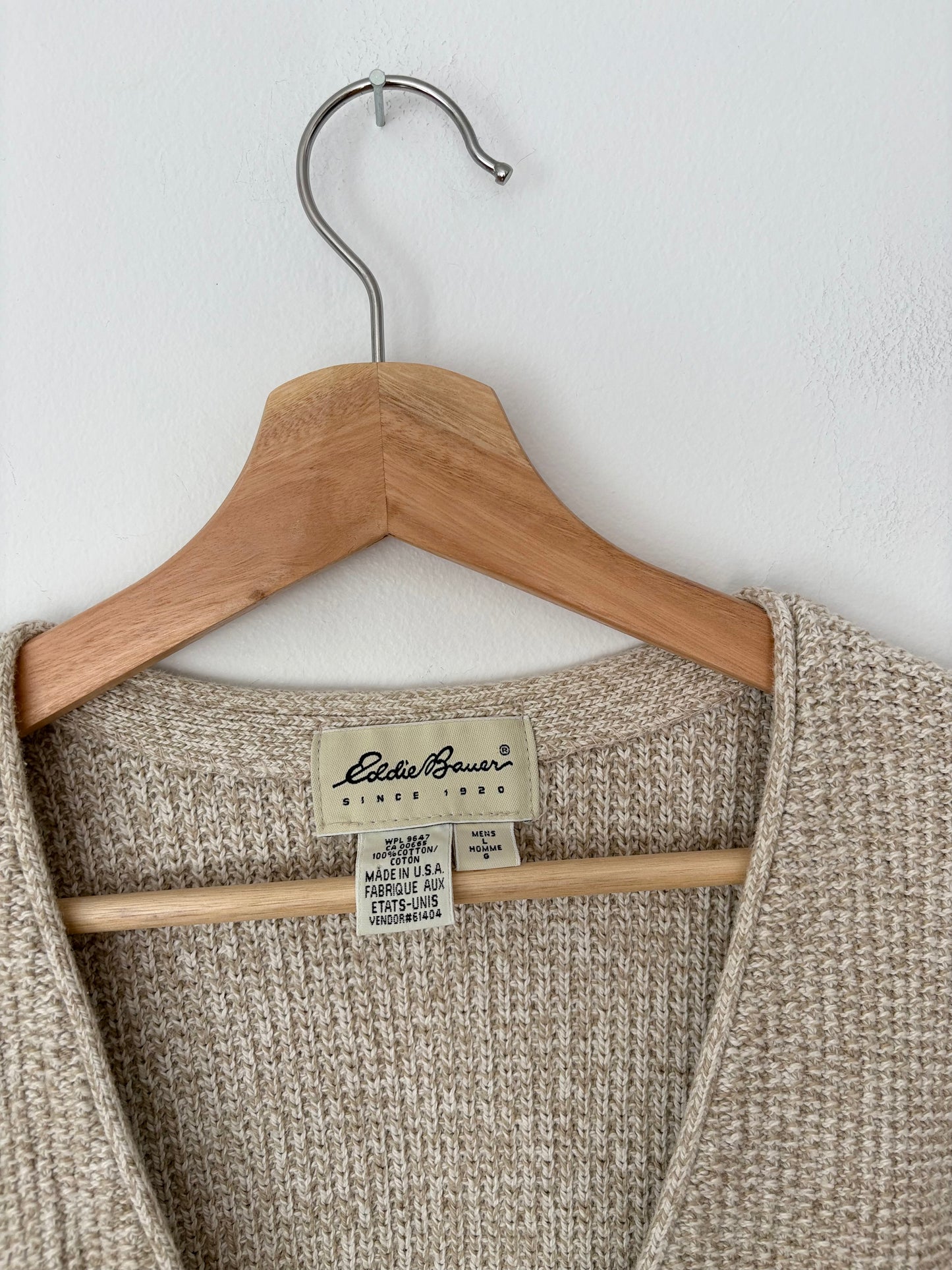 Vintage Eddie Bauer waffle knit vest L/XL