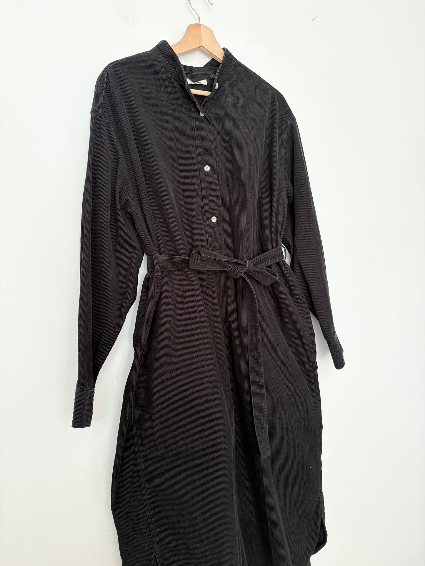 Uniqlo U corduroy belted shirt dress Medium