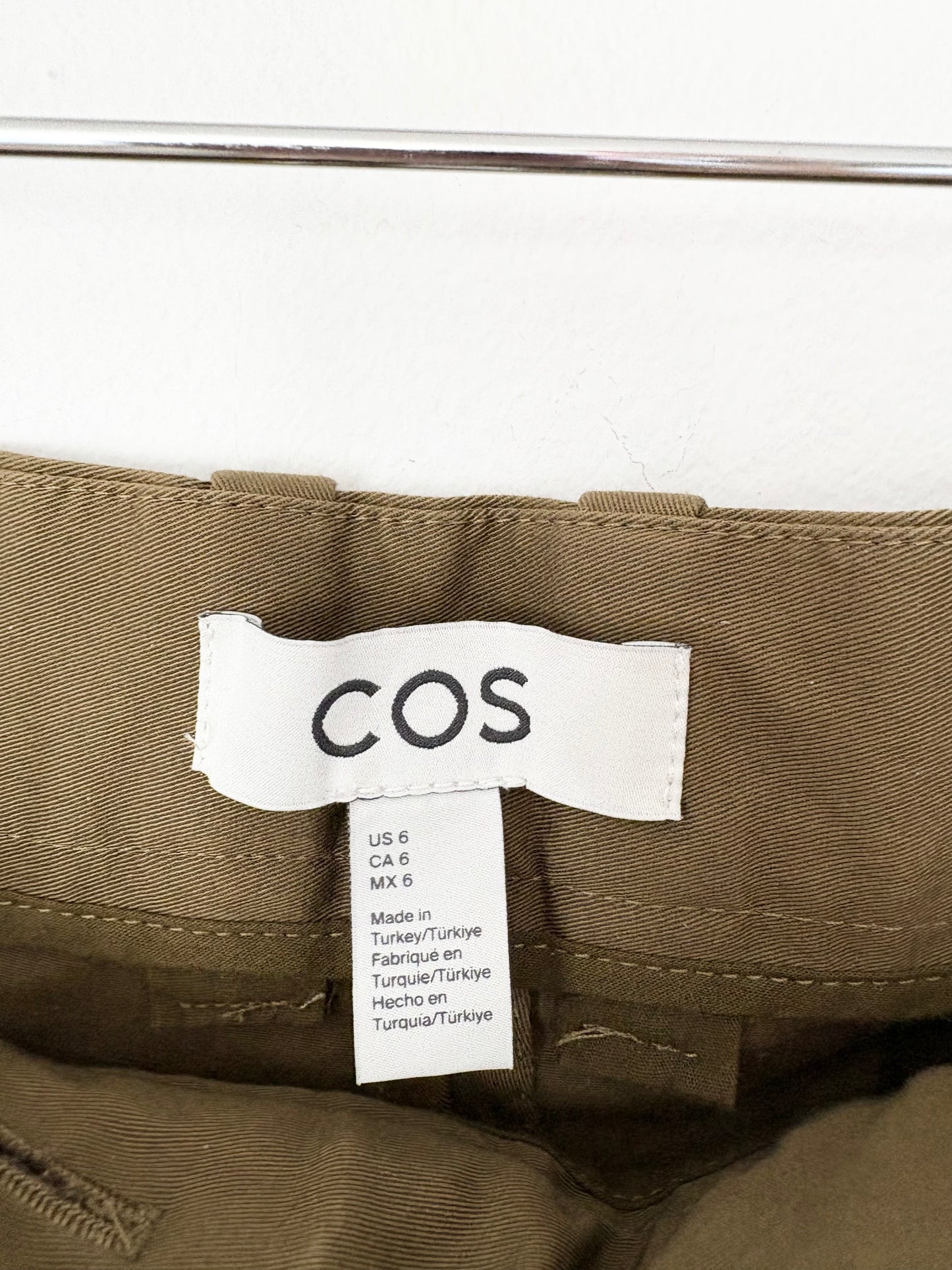 COS barrel leg pleated ankle chinos W27