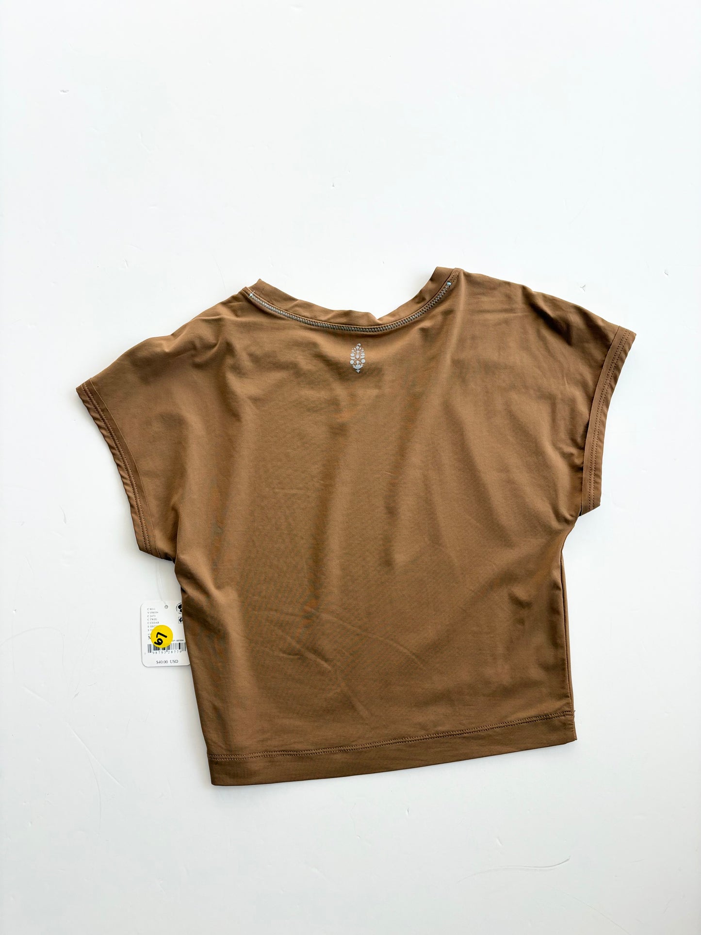T-shirt Free People Movement devoted couleur cognac taille M