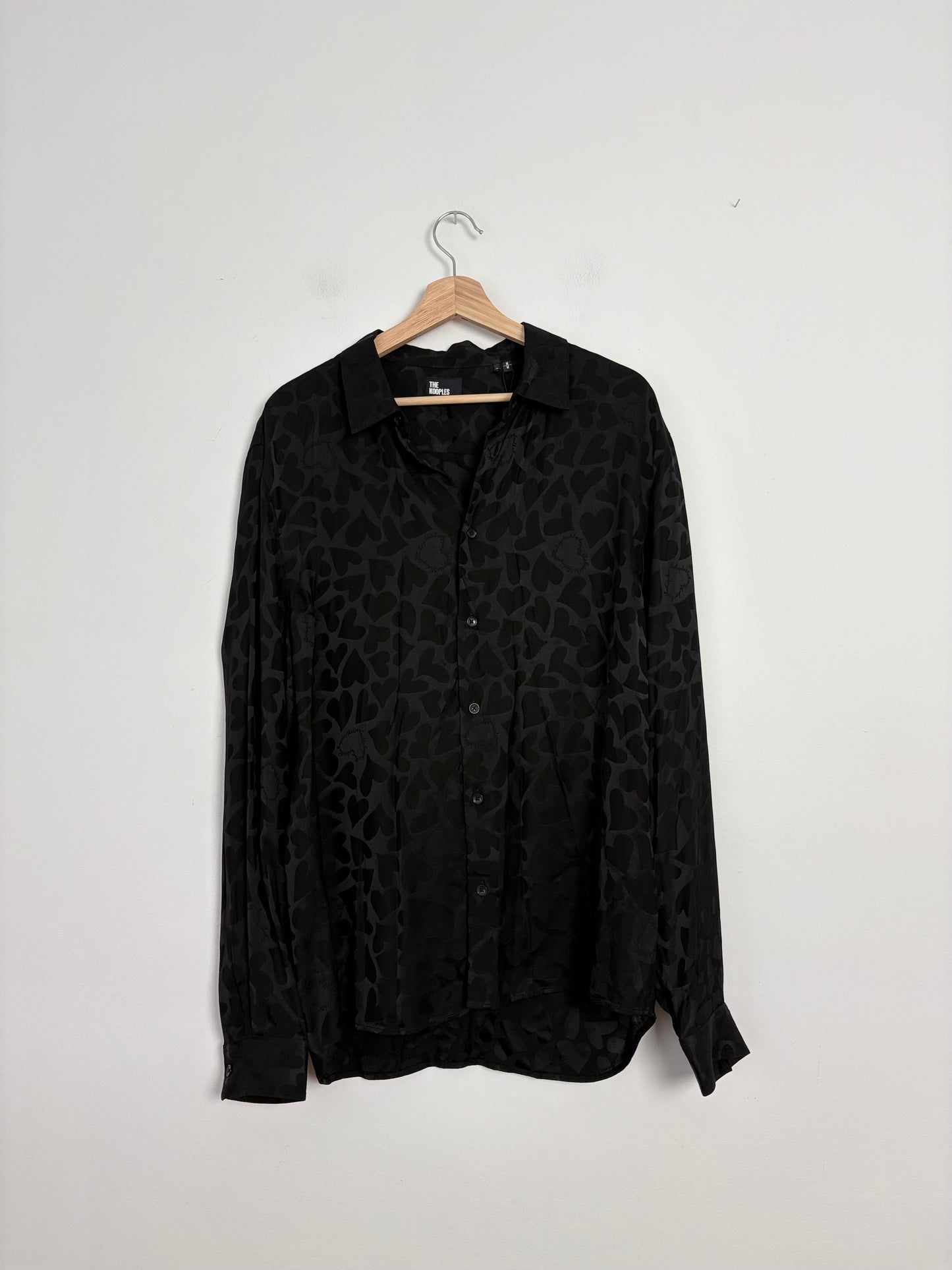 The kooples monochrome heart button up shirt M/L
