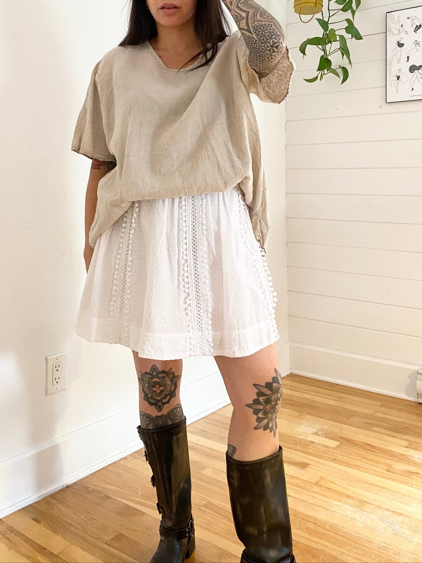 FLAX linen boxy tee L/XL