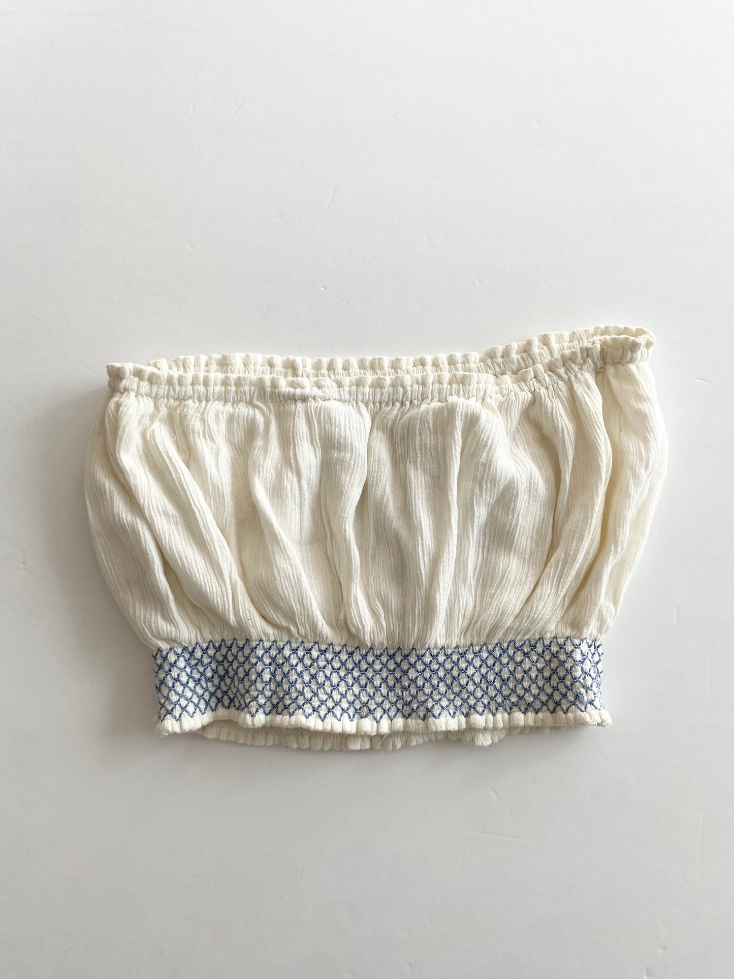 Free People strawberry fields embroidered tube top XS/S