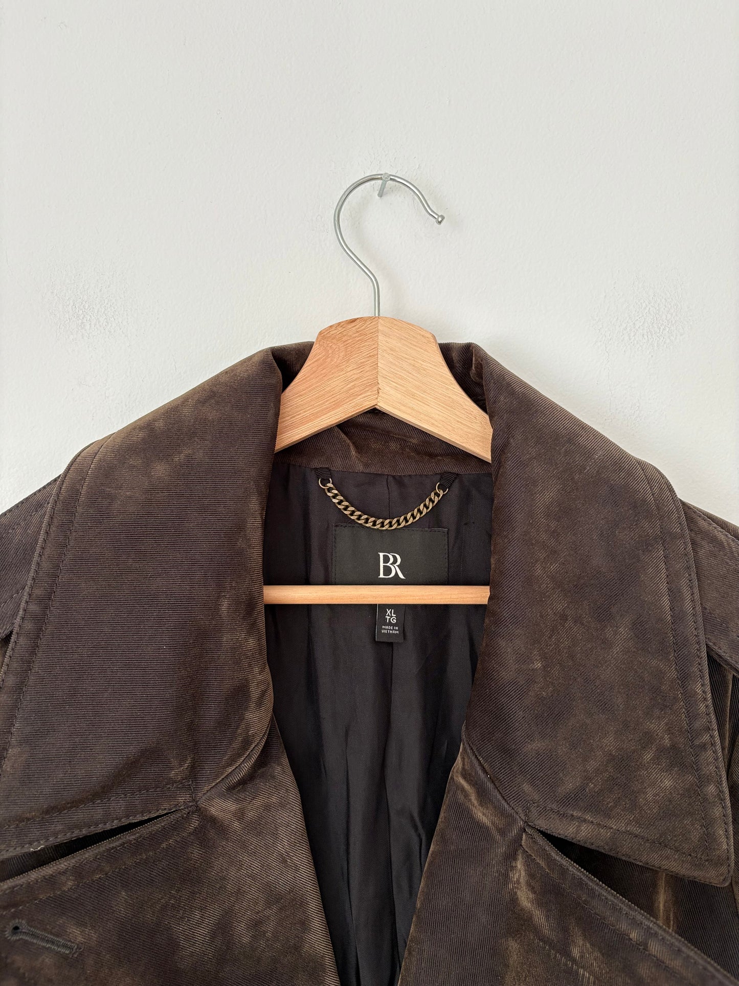 Banana Republic Amalia velour trench coat XL