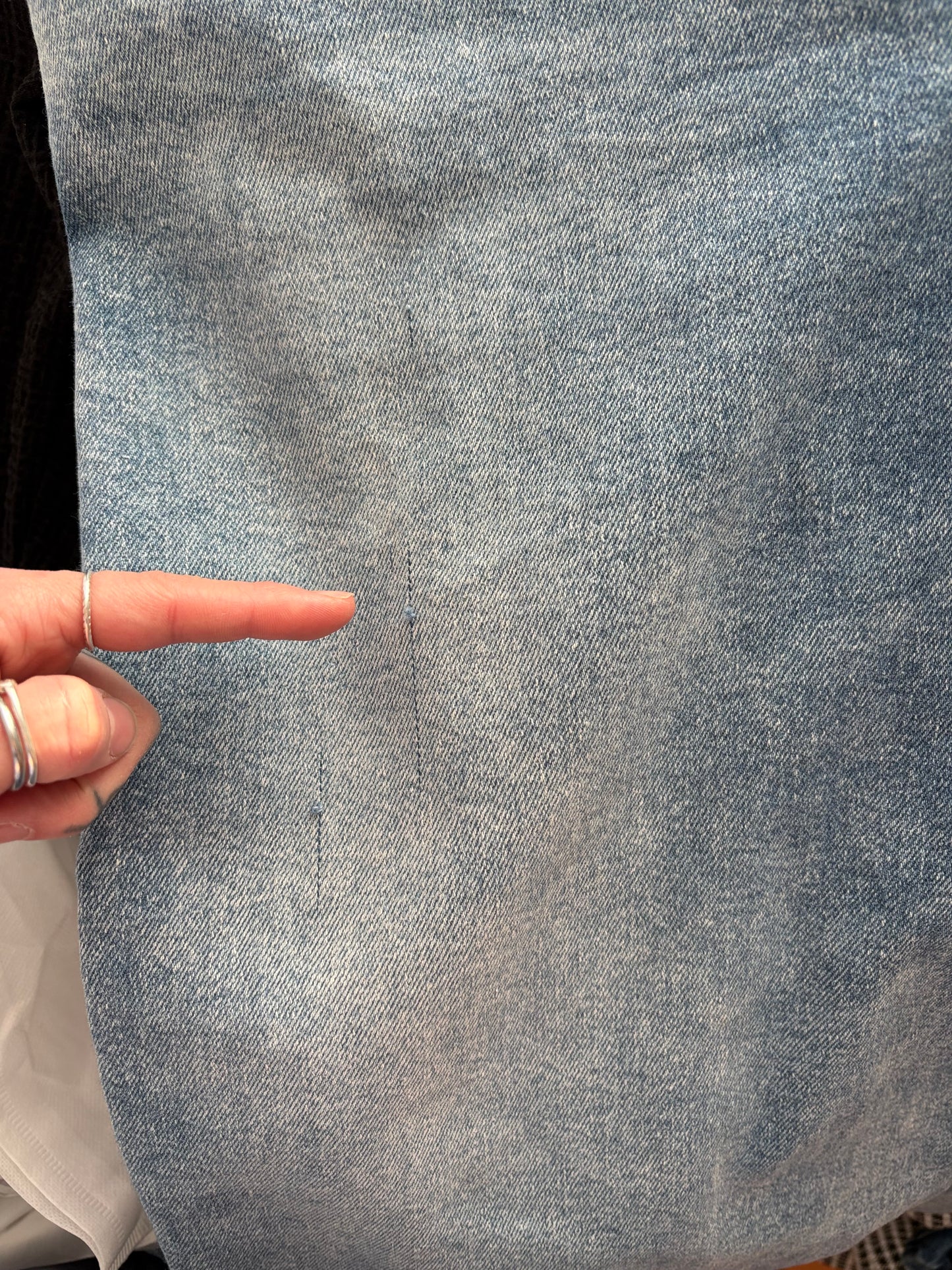 Jean palazzo court taille haute Good American W36