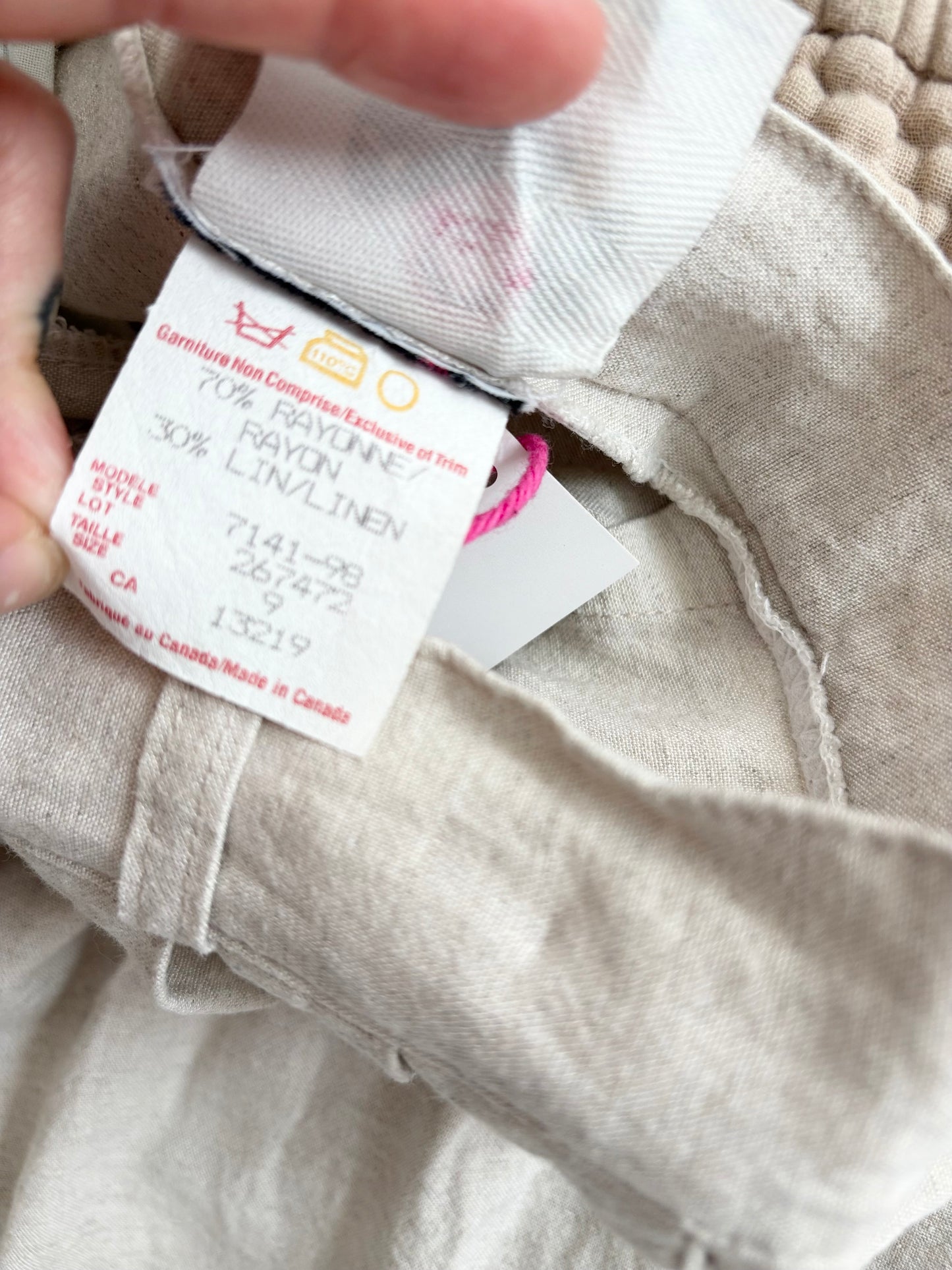 Vintage linen blend bermuda shorts W24