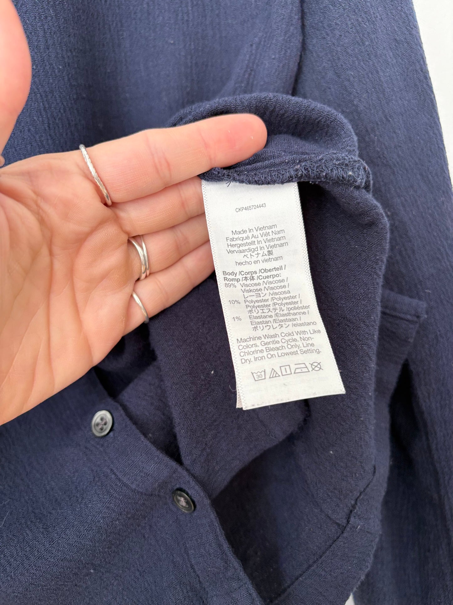 Madewell crinkle button up shirt Small