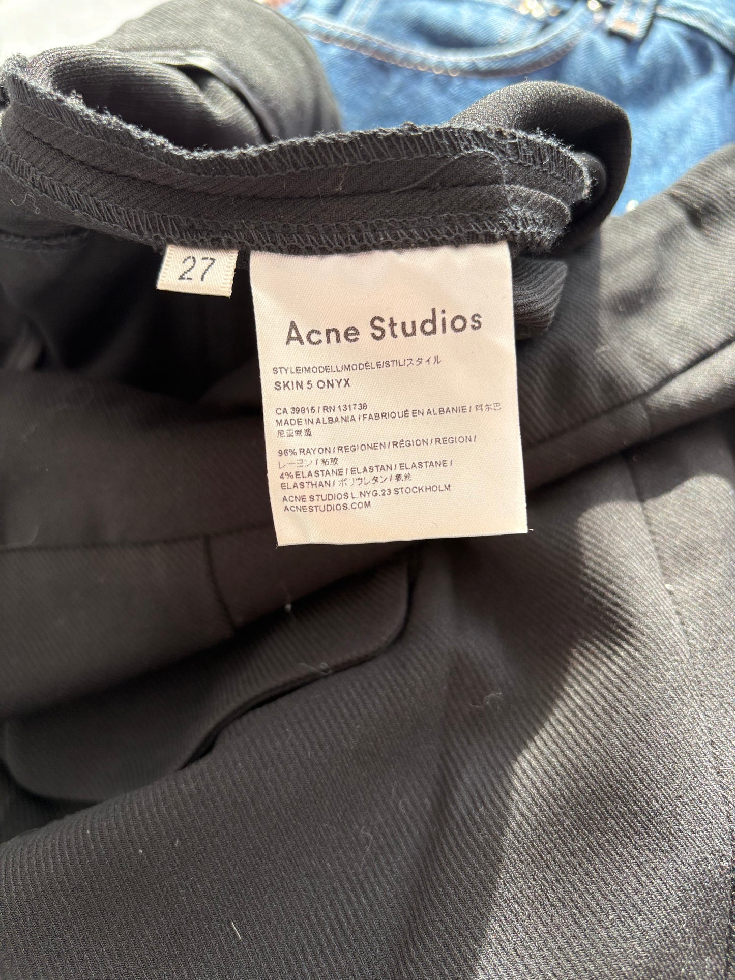 Acne Studios zip chain crop wide leg culottes W27