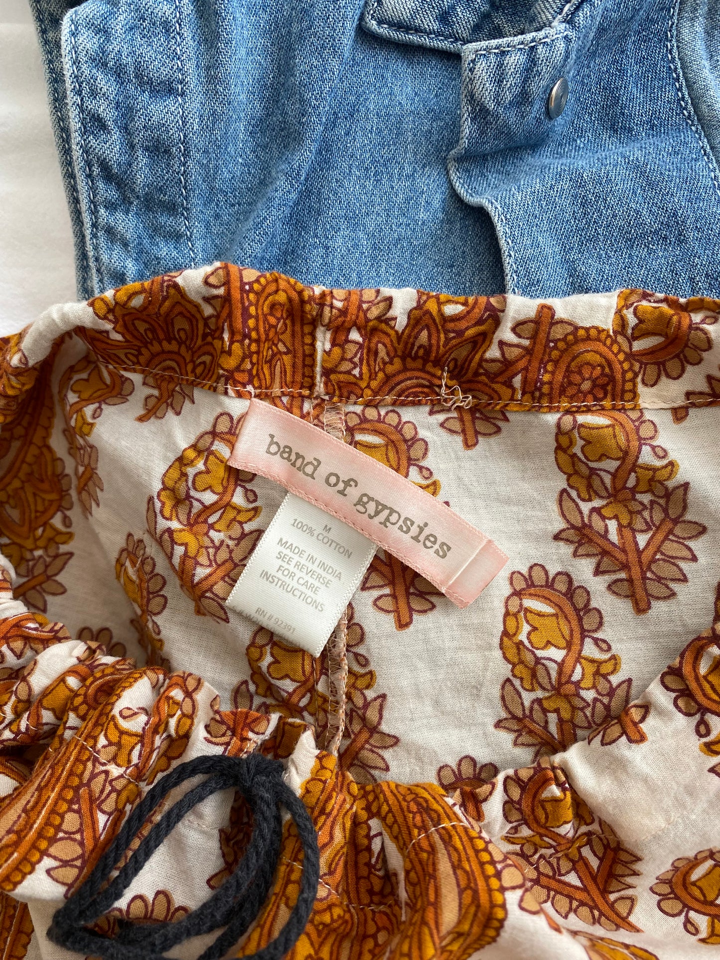 Pantalon large rétro en coton Band of Gypsies Medium