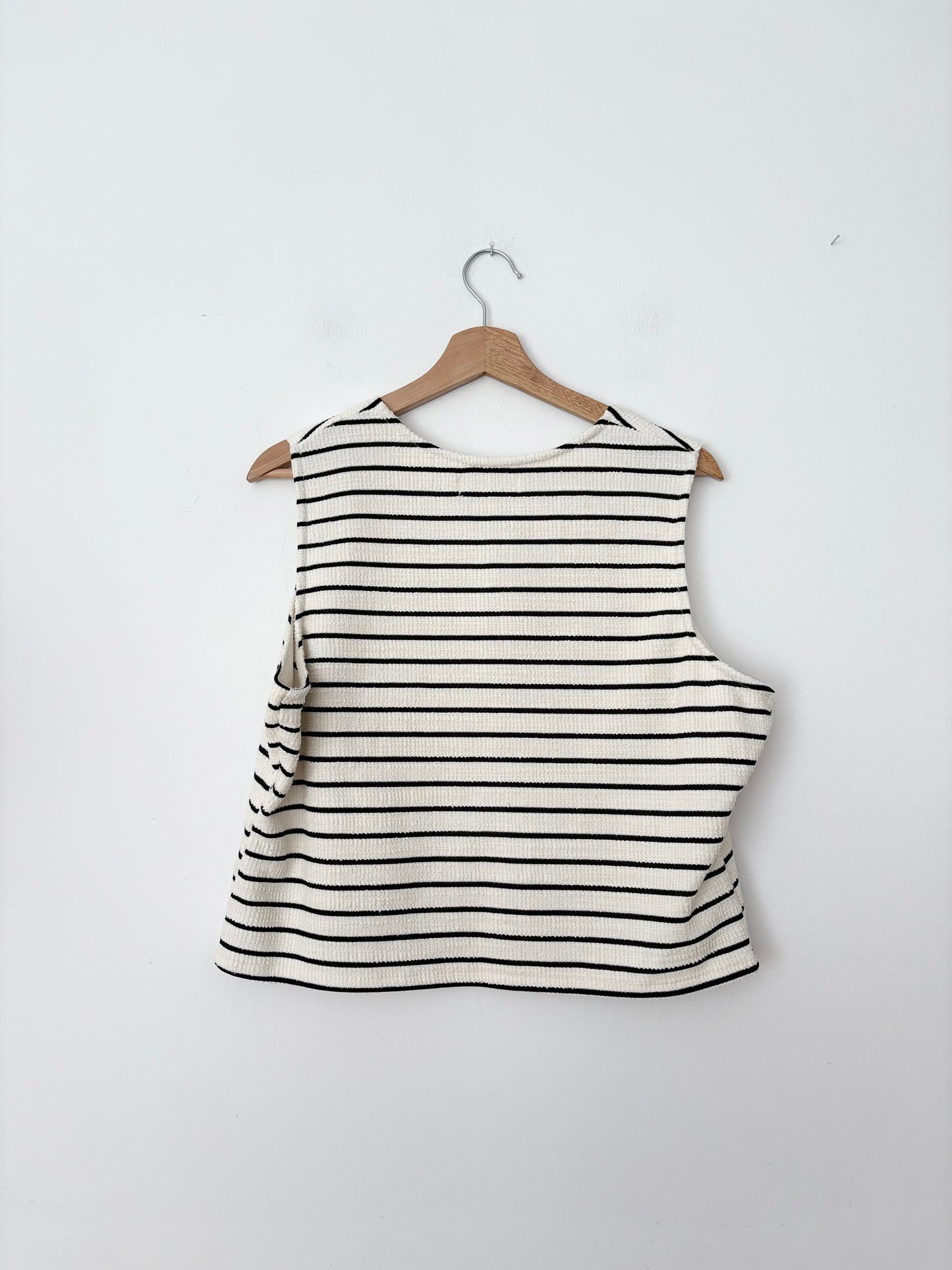 Haver & Blair linen blend stripe vest XL