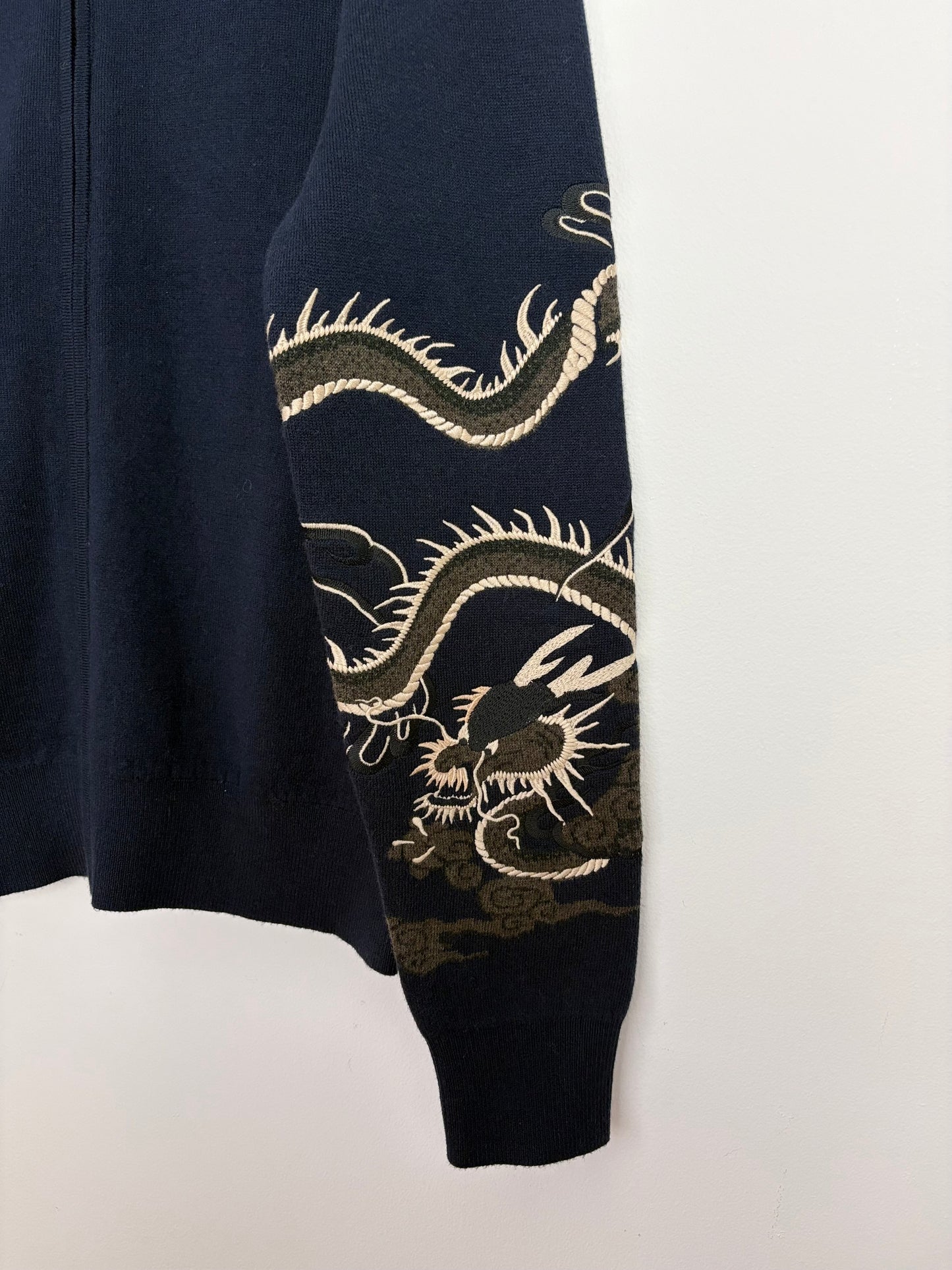 The kooples wool blend embroidered zip up cardigan S-L