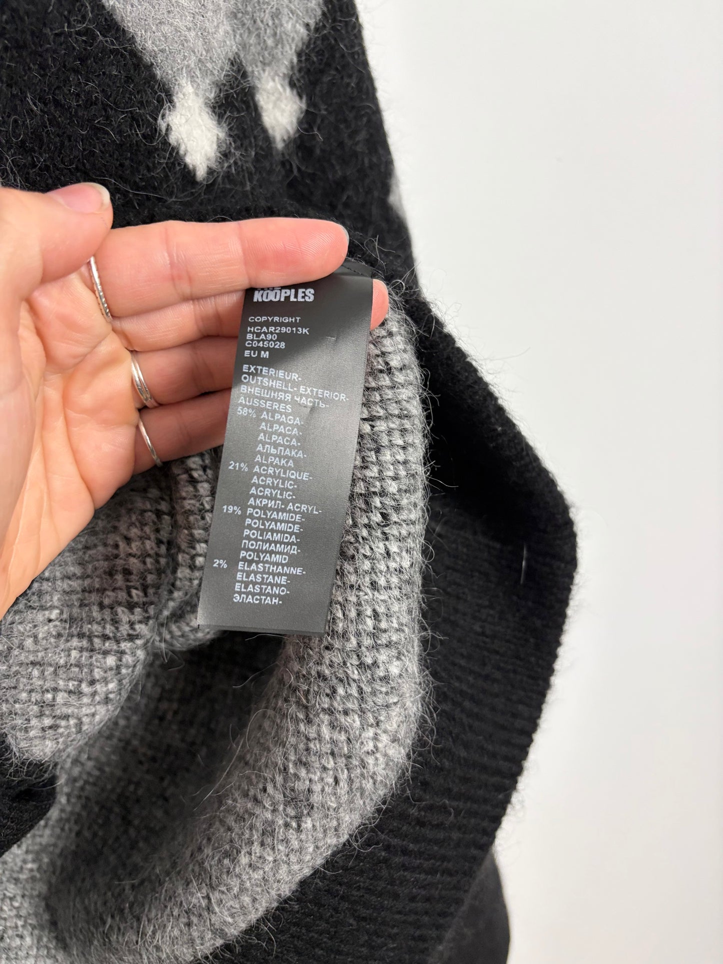 The kooples alpaca oversized knitted cardigan M-XL