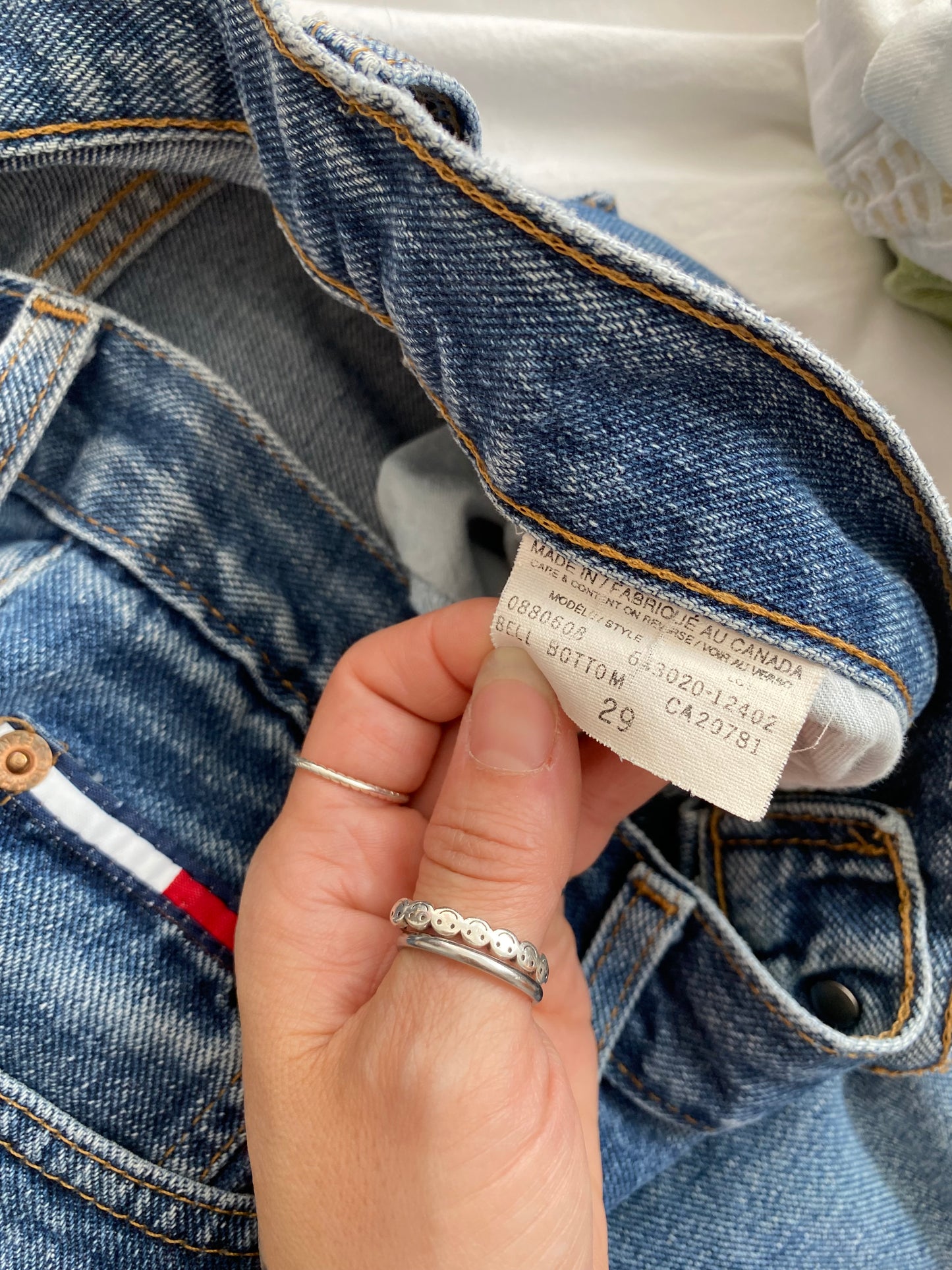 Jean évasé taille mi-haute Tommy Hilfiger vintage W27