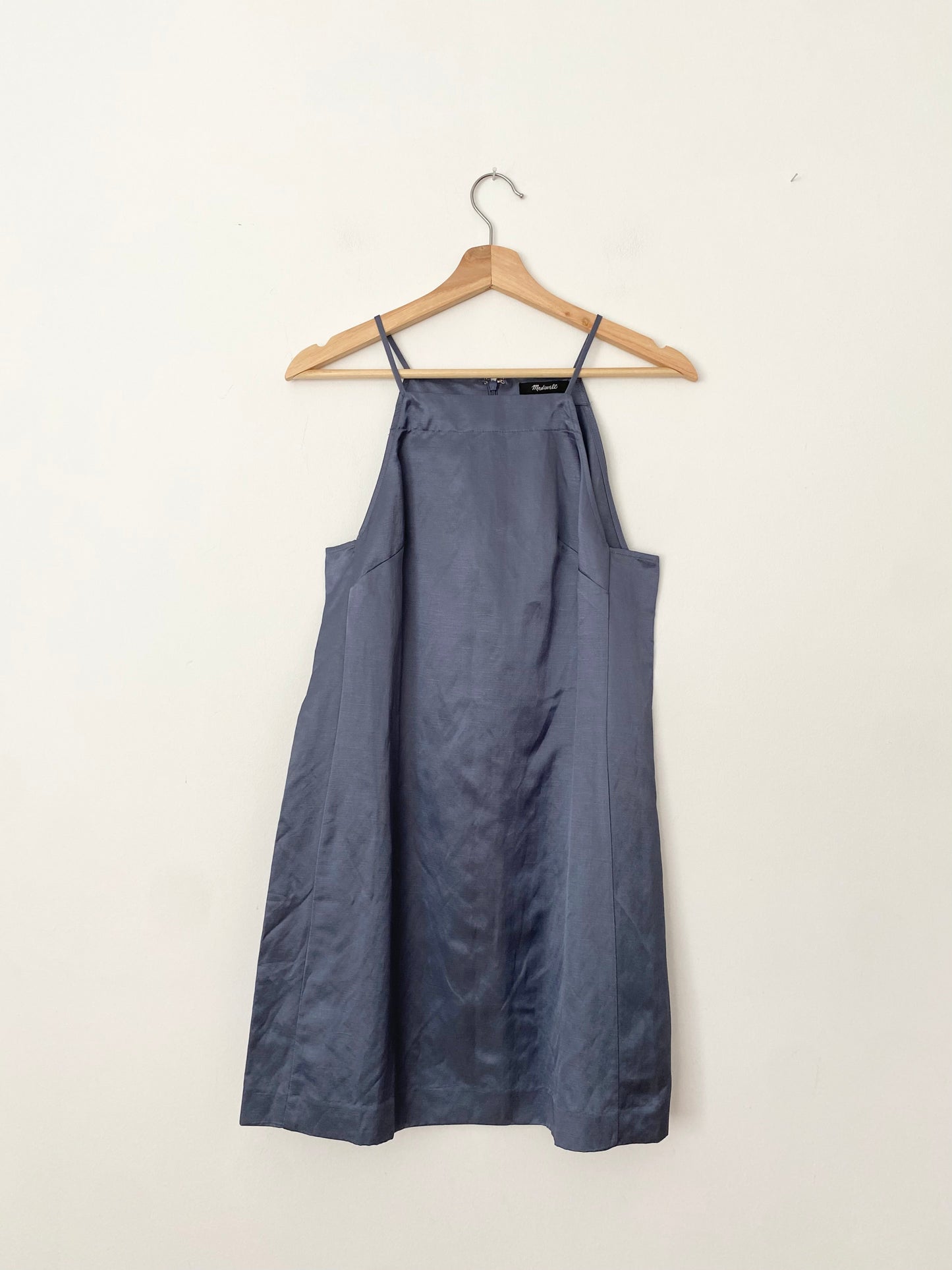Madewell Highneck linen blend mini dress XS