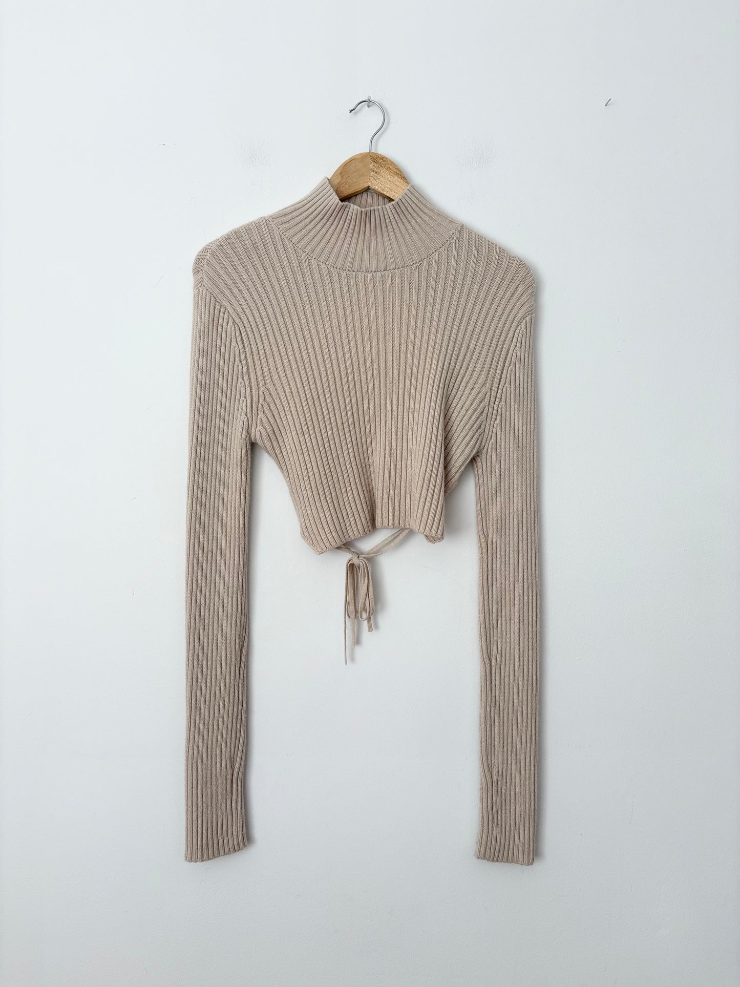 Guizio wool blend open back top Medium