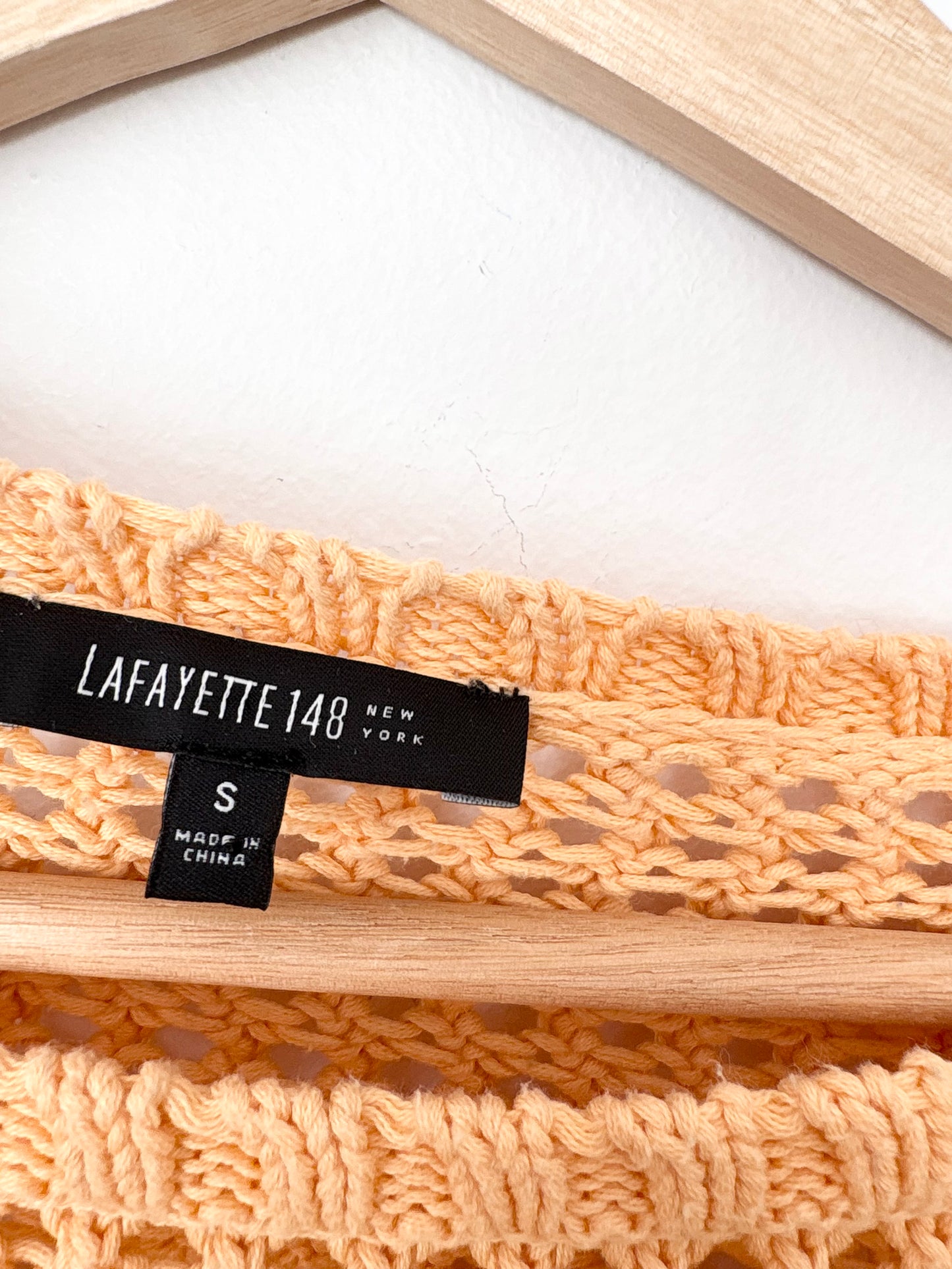 Lafayette 148 open stich linen blend sweater Small