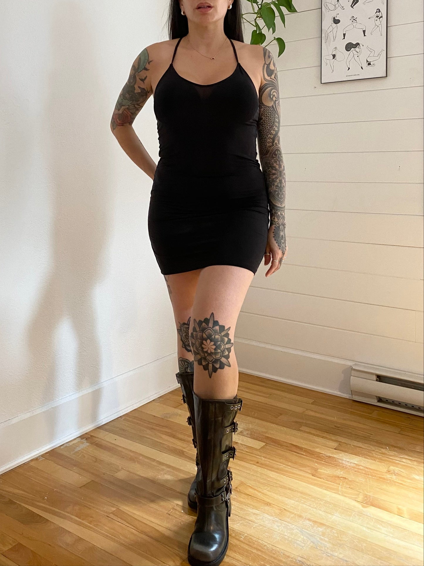 & Other stories cupro little black dress Small