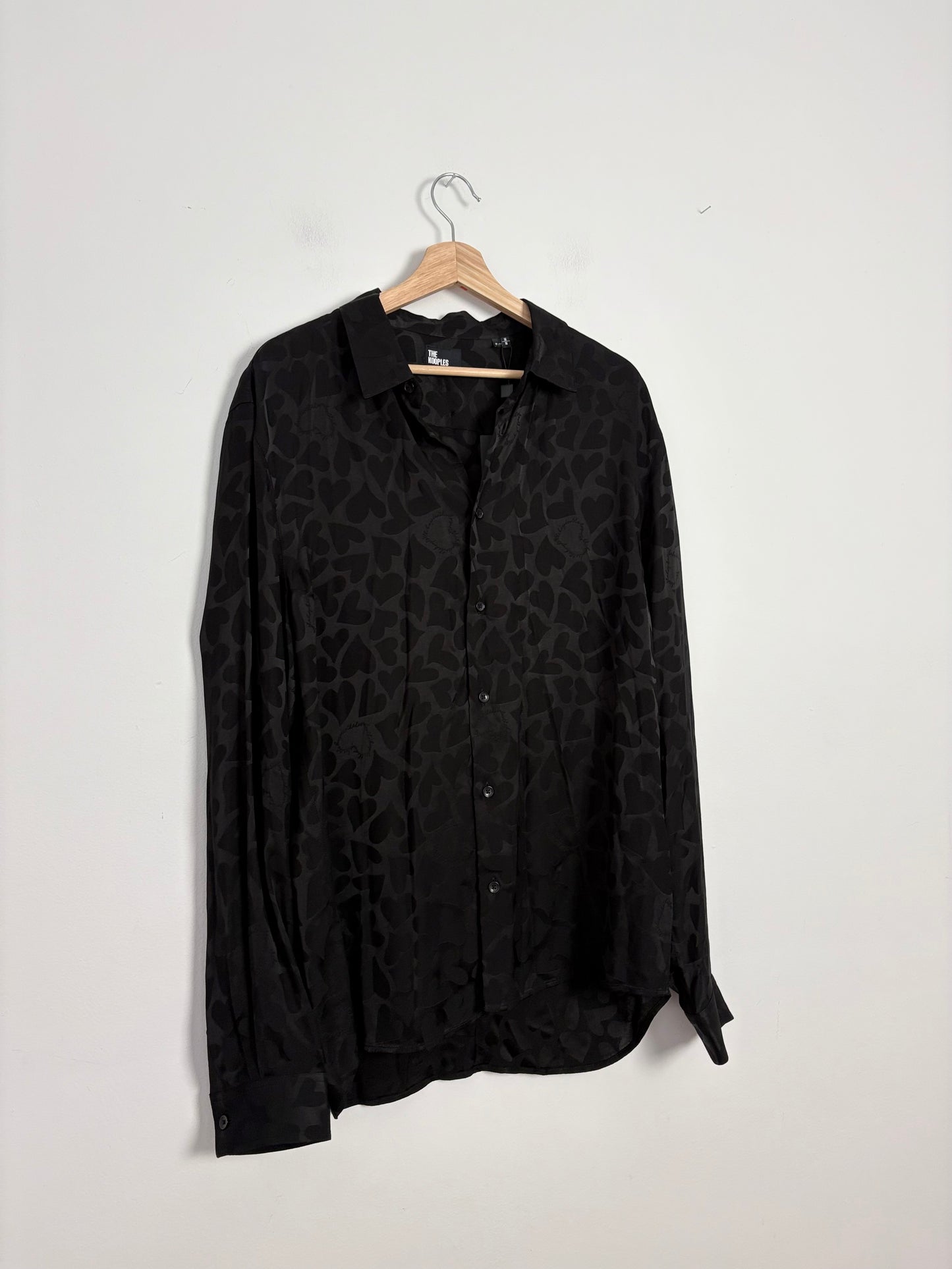 The kooples monochrome heart button up shirt M/L