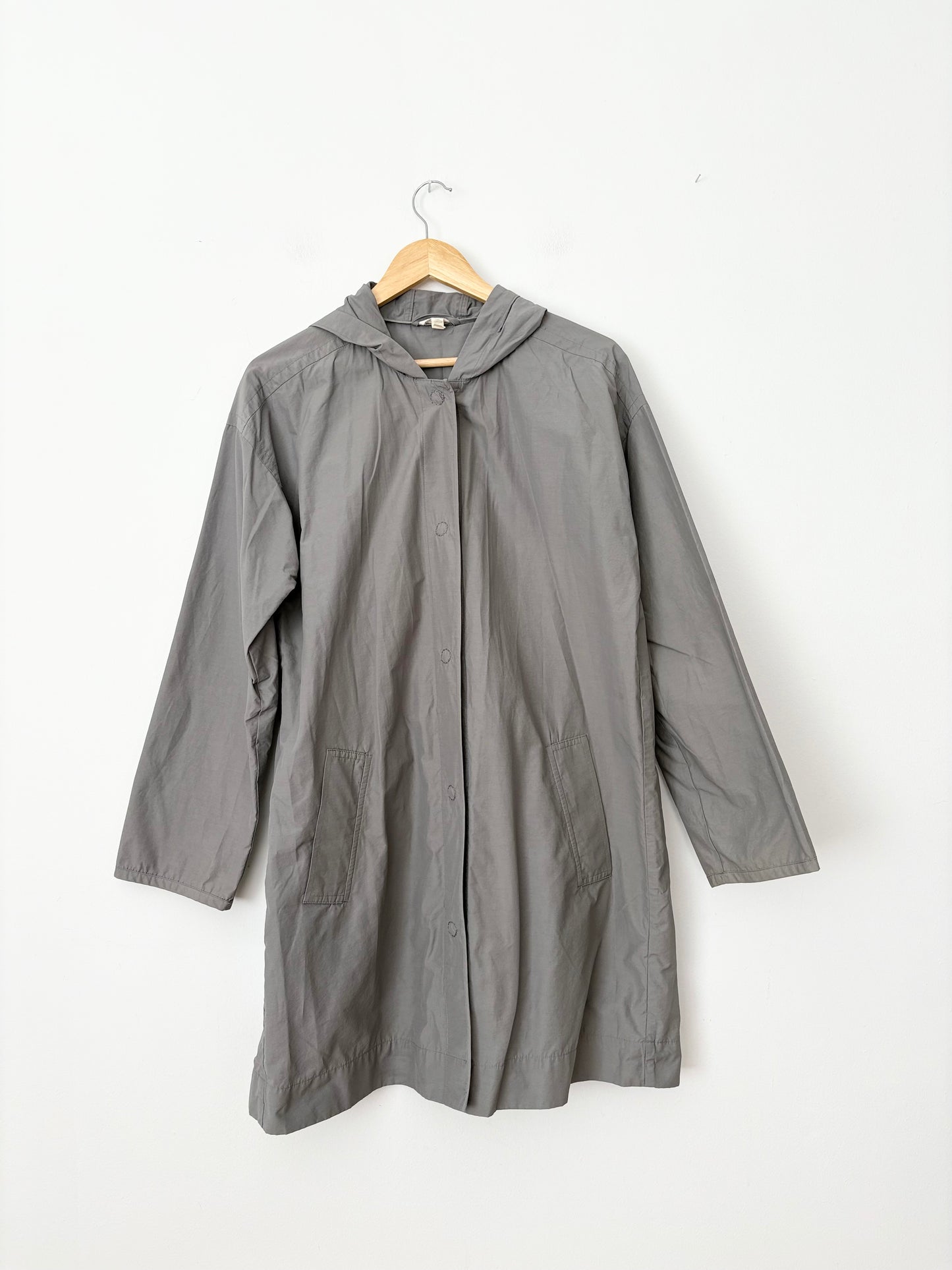 Eileen Fisher hooded raincoat S/M