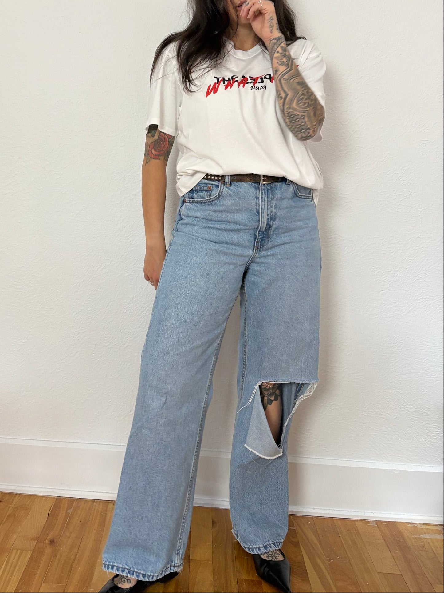 The kooples 'what is' logo printed tee M/L