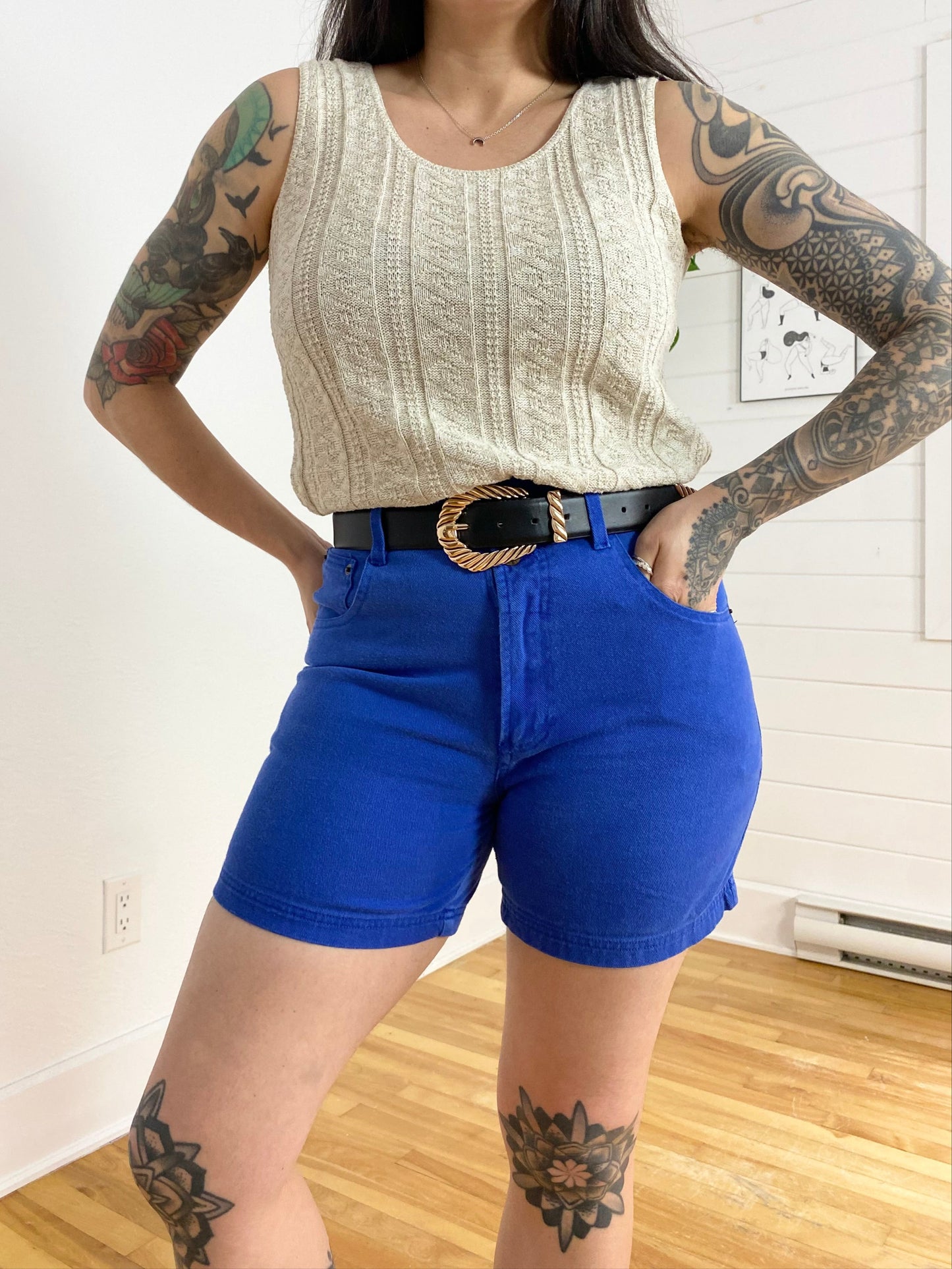 Vintage blue denim shorts W27