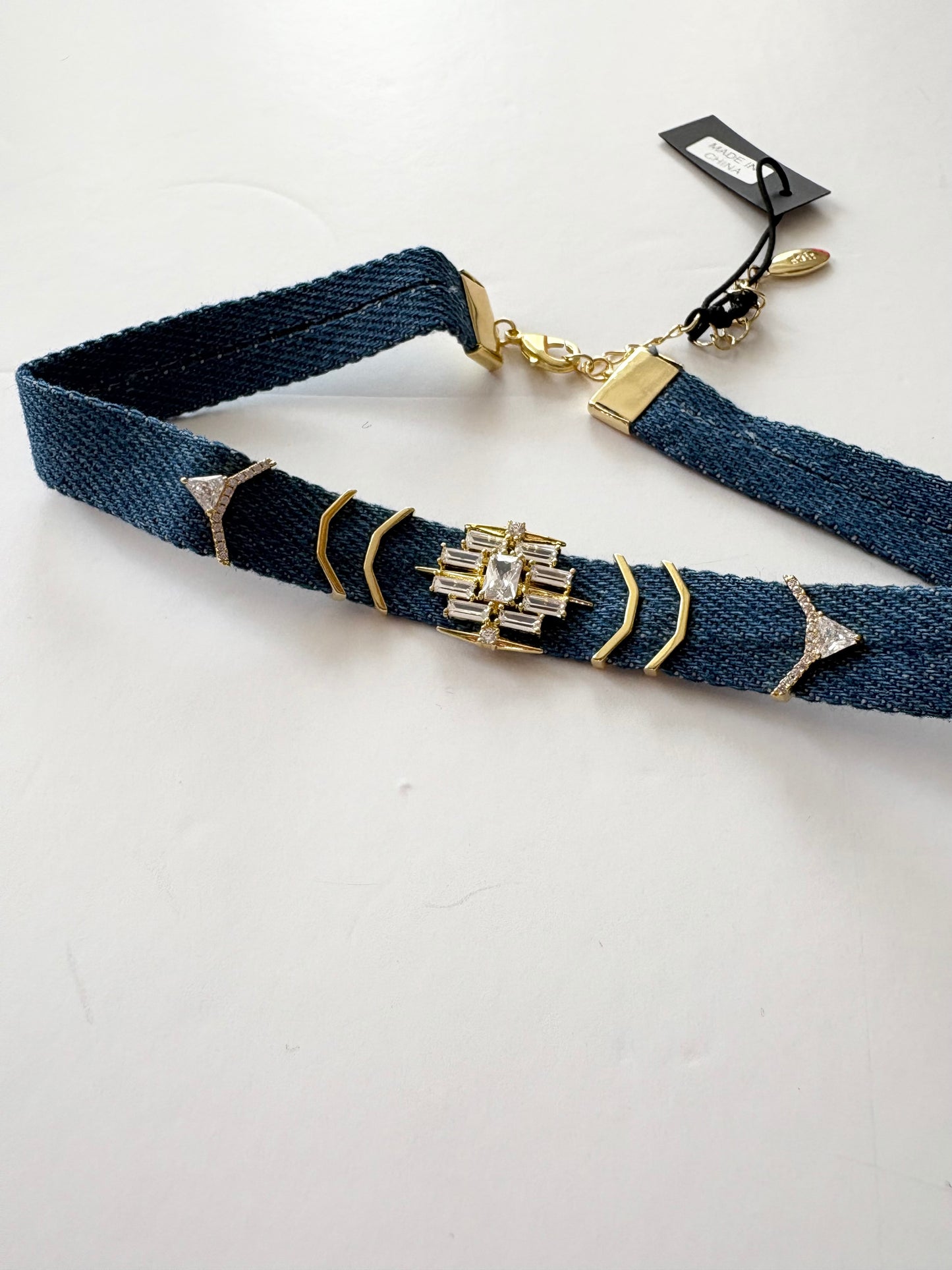 Noir NYC Garland denim choker