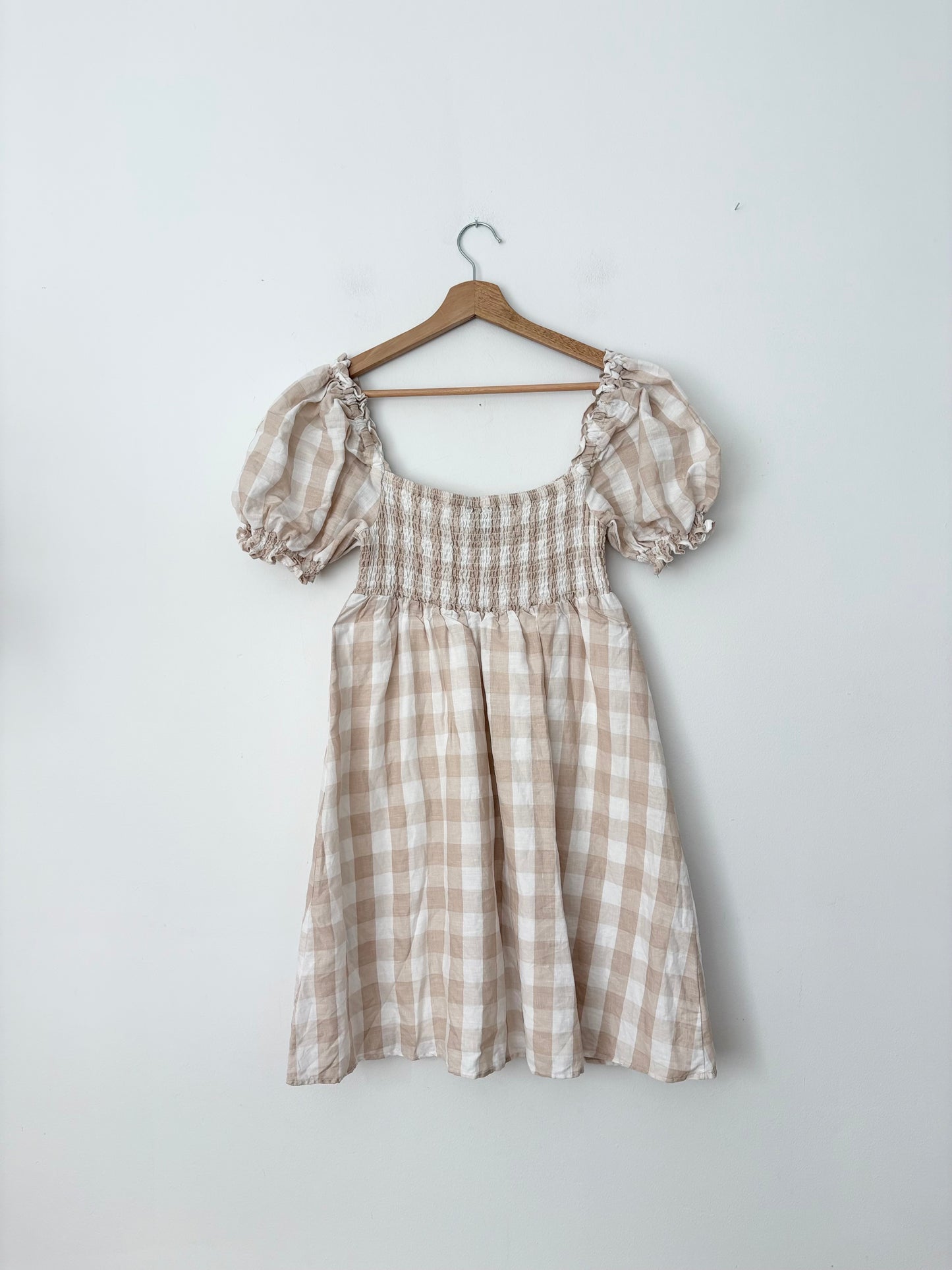 House of Harlow linen gingham mini dress Small
