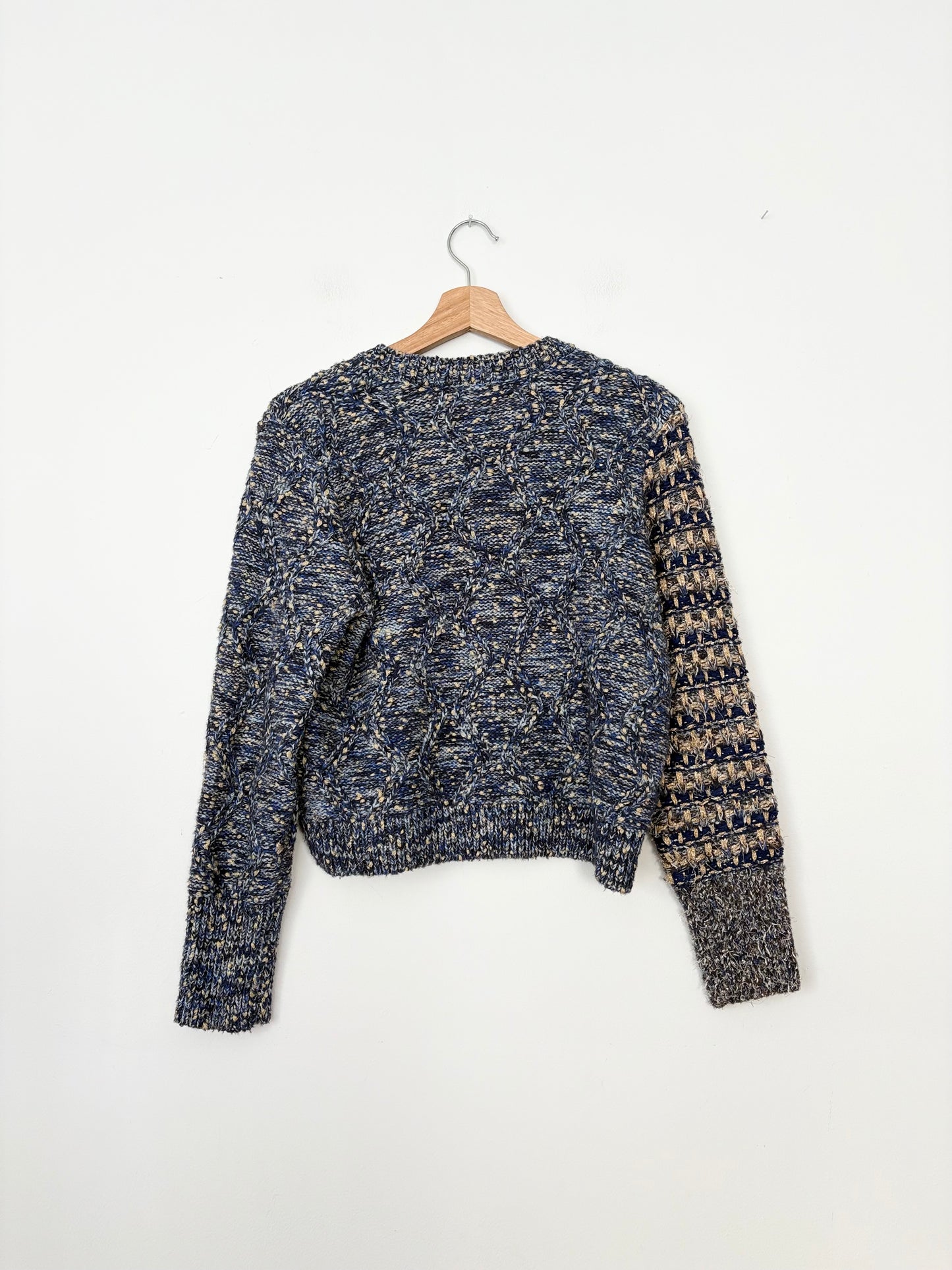 Desigual metallic hybrid chunky knit pullover M/L