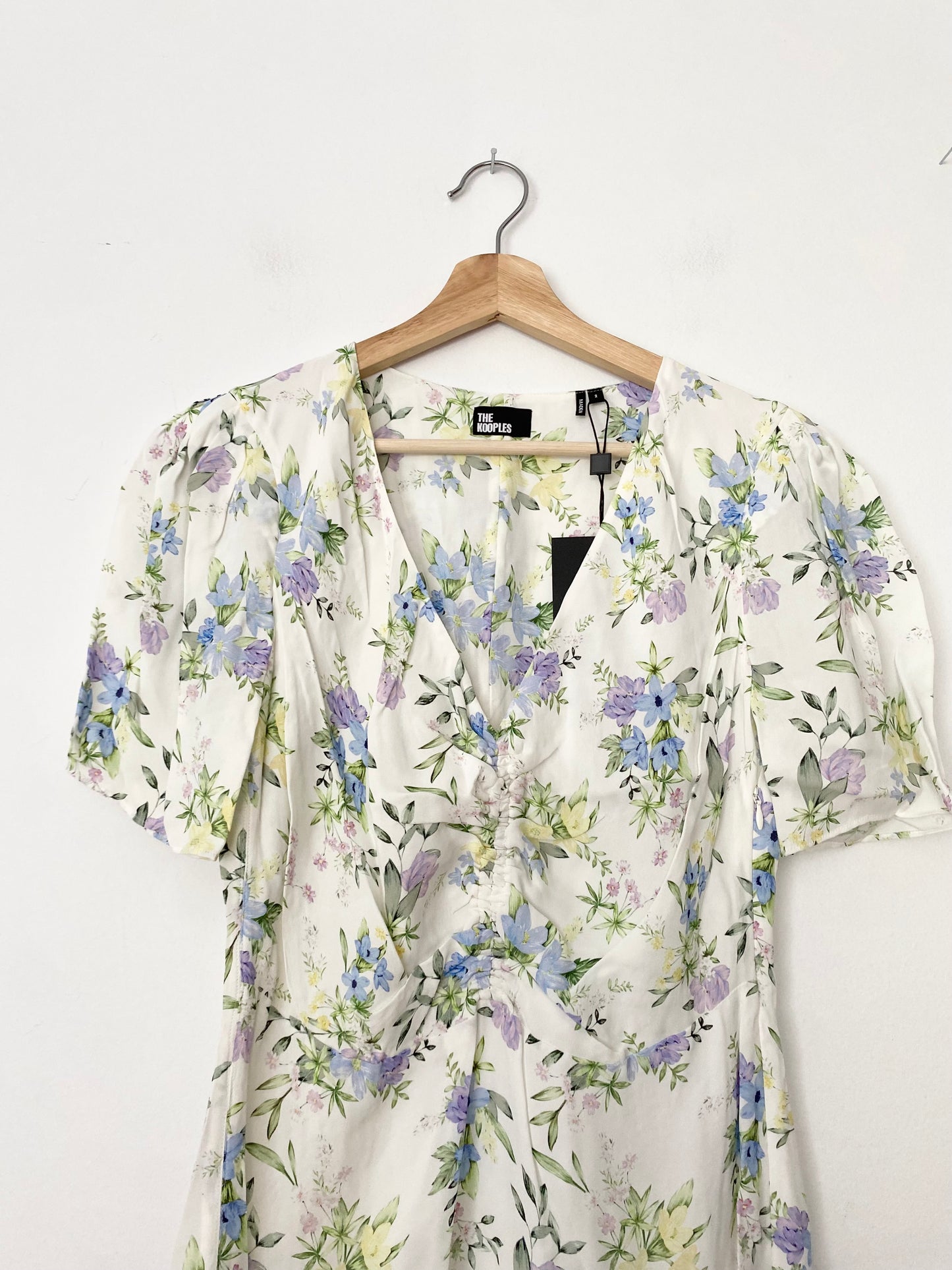The kooples floral print shirred mini dress S/M