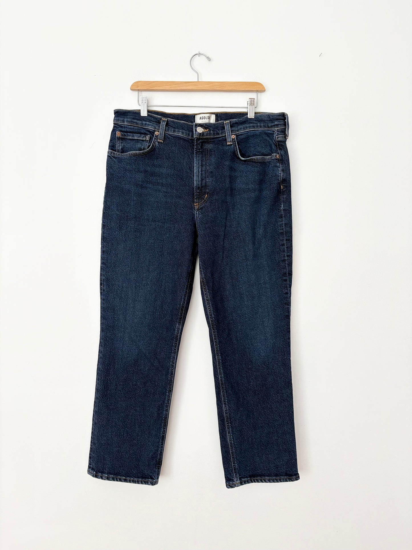 Agolde Kye mid rise straight crop jeans W32