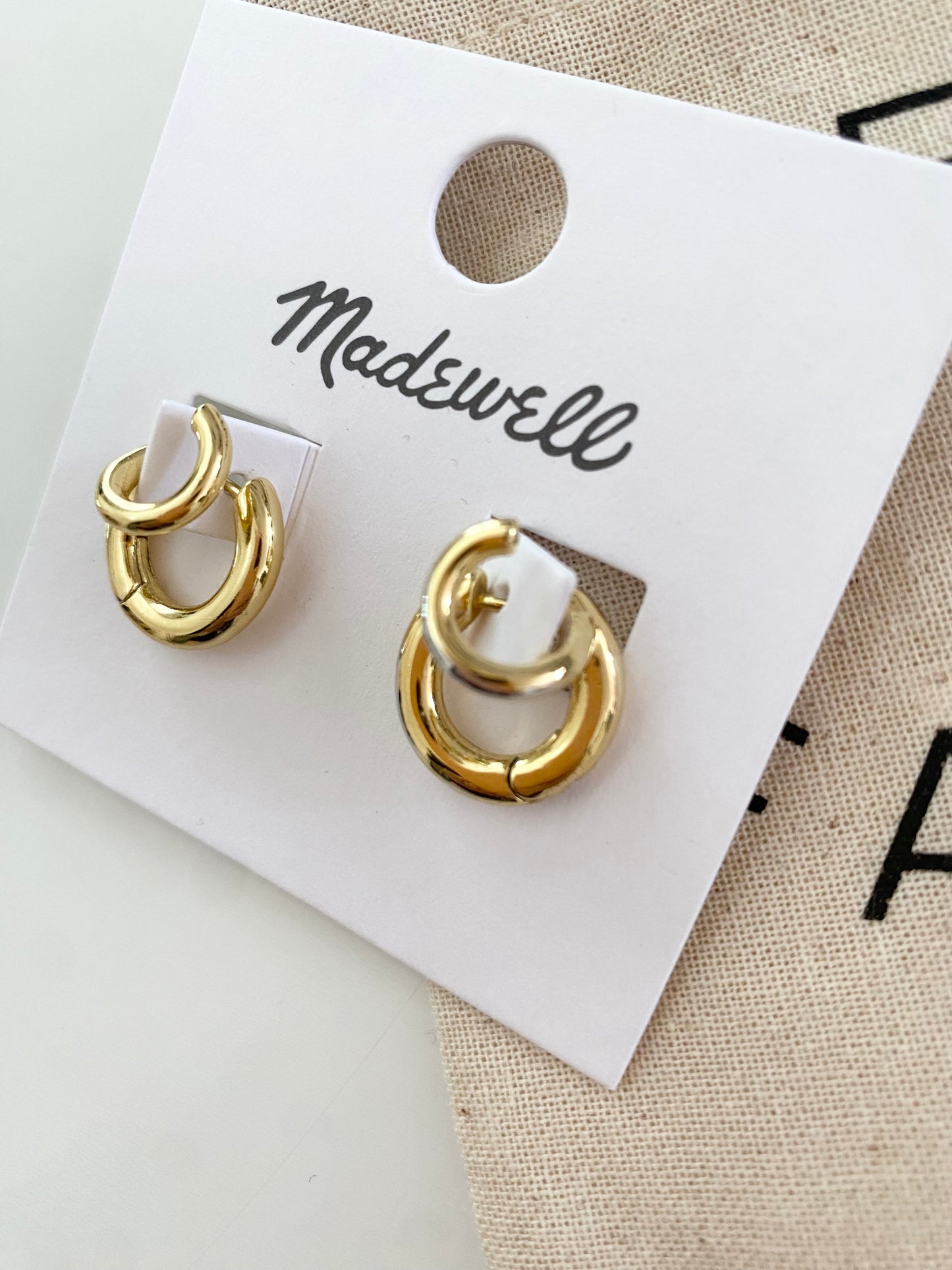 Madewell double huggie hoop earrings