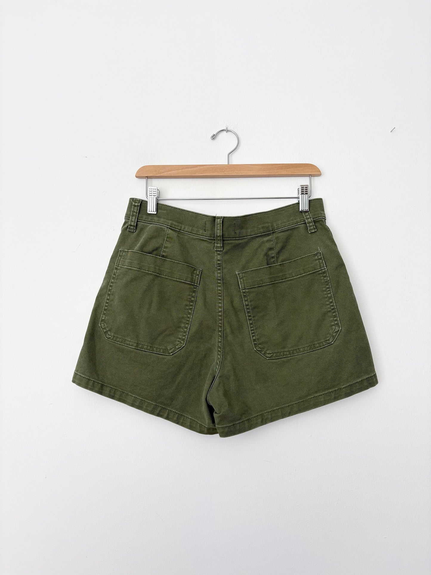 Short Madewell The Perfect Vintage couleur kaki, taille W27/28