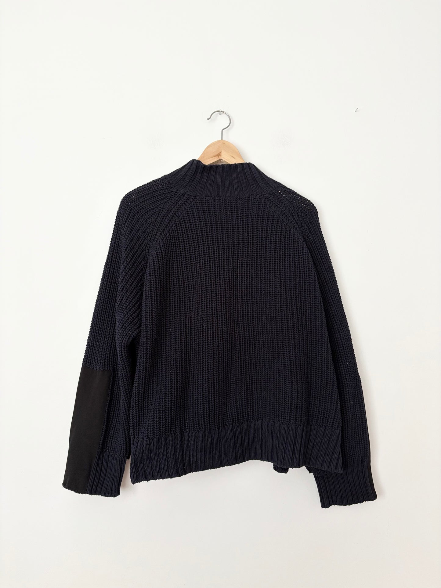 Pull en maille torsadée bleu marine 525 America, taille L/XL