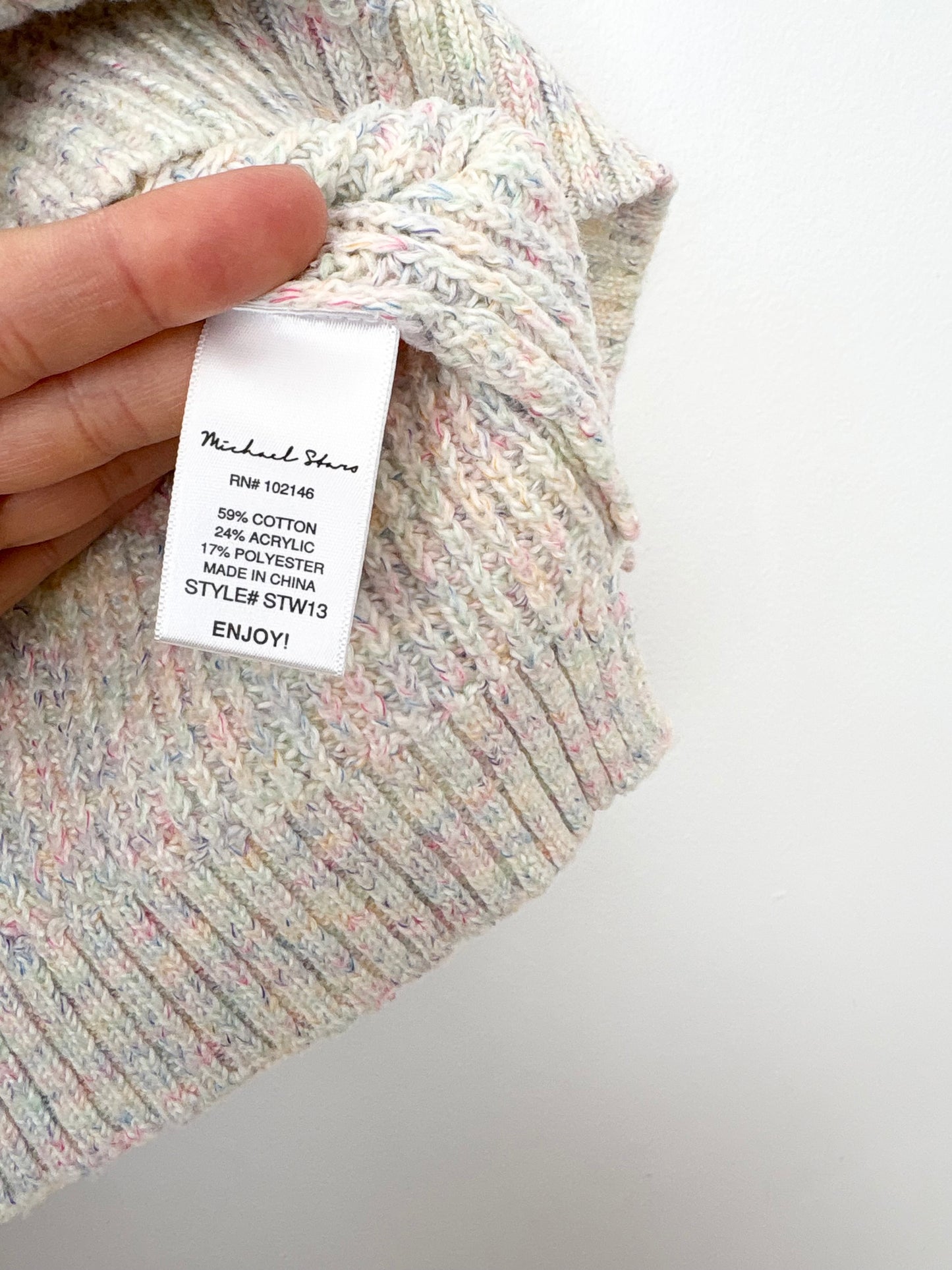 Gilet en maille arc-en-ciel Michael Stars, taille XS/S