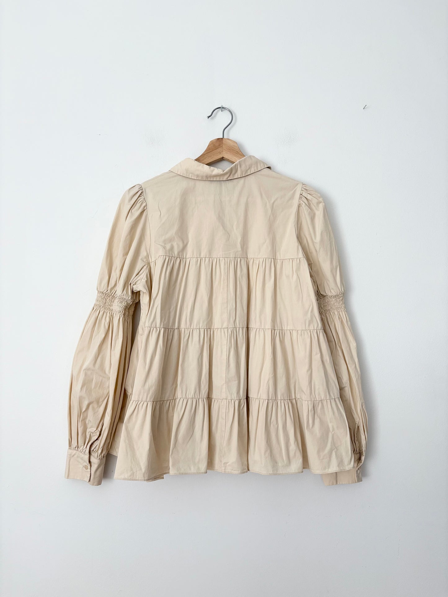 En saison tiered button up blouse Small