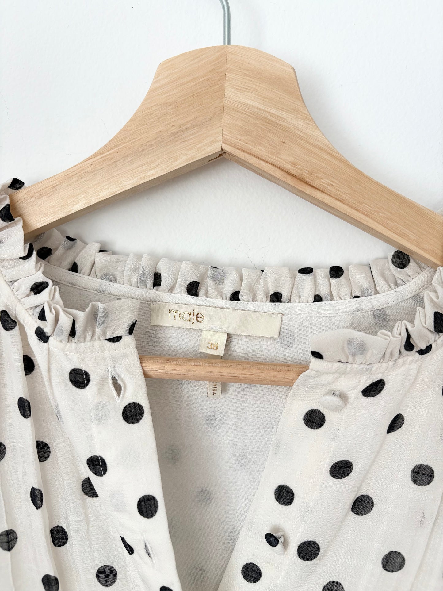 Robe en mousseline à pois Maje Relie S/M