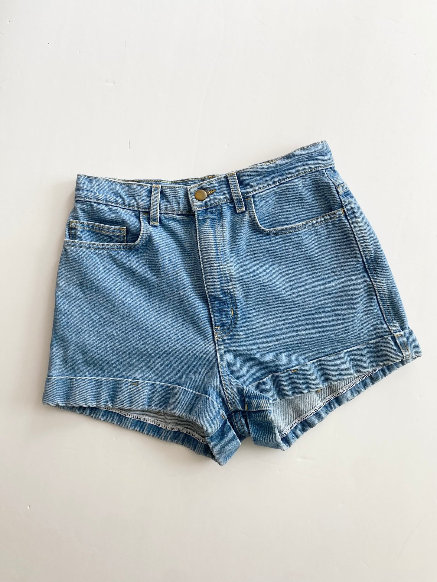 American Apparel high waist denim shorts W28