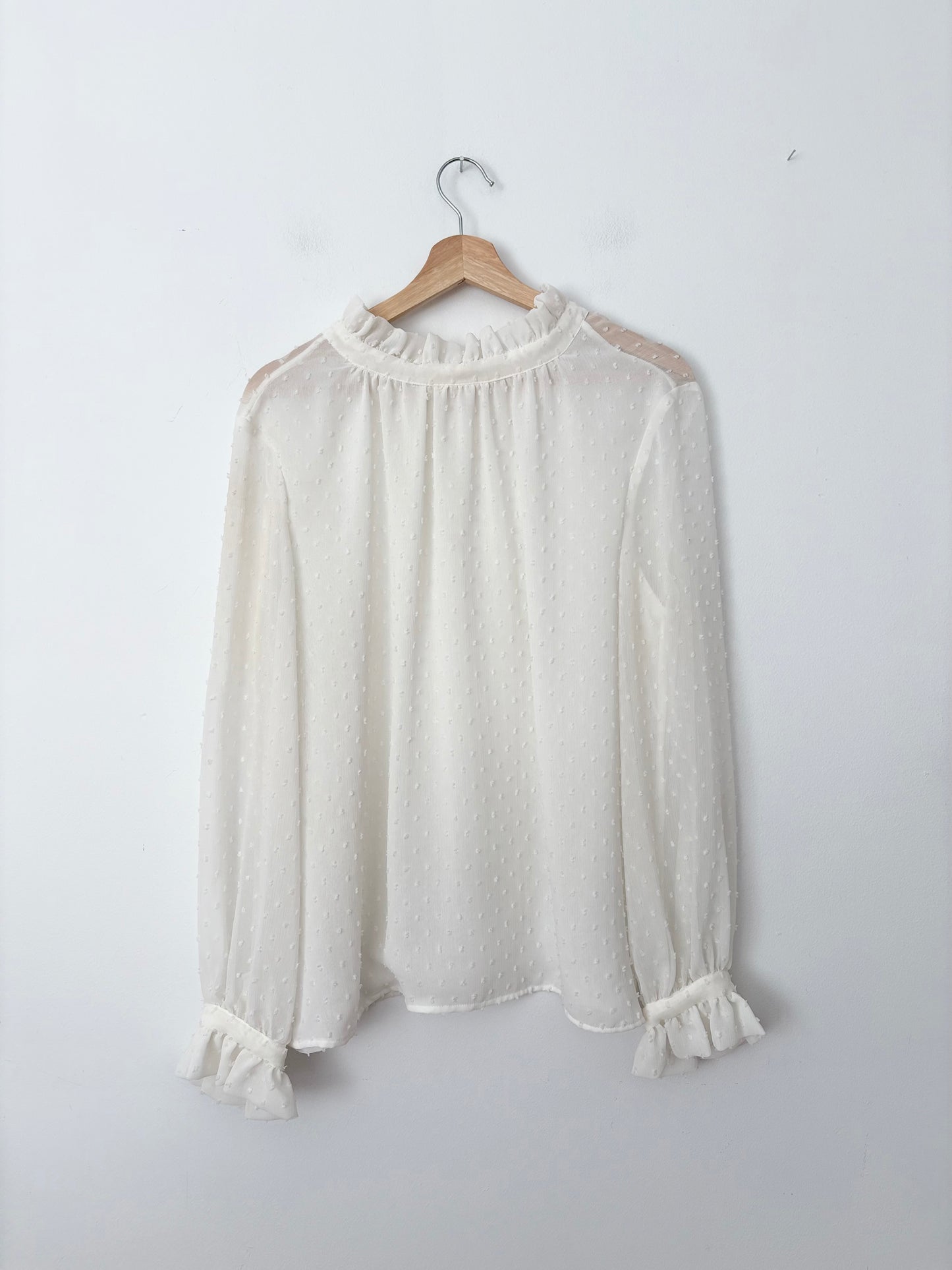 Claudie Pierlot victorian collar sheer blouse Medium