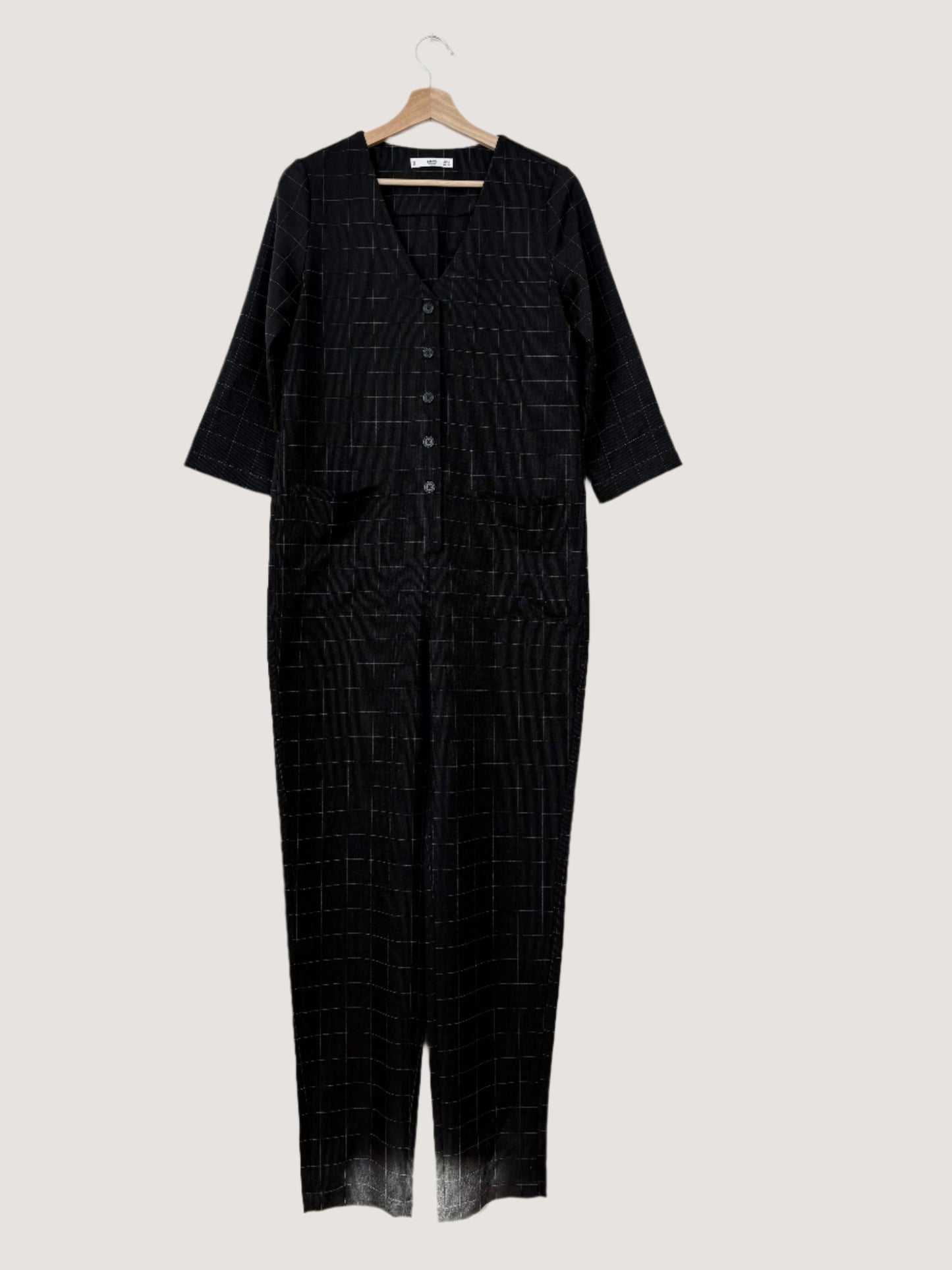 Mango checkered jumpsuit small