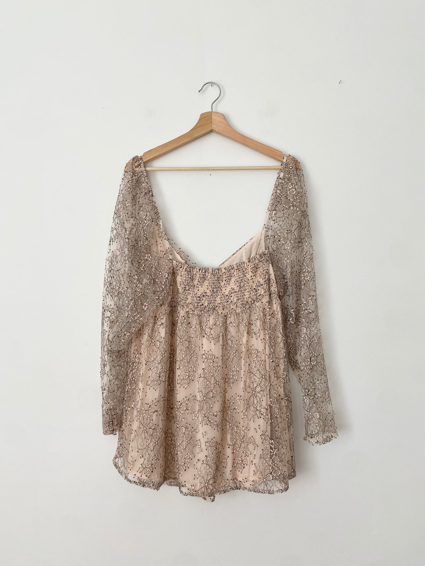 Free People heavenly lace tunic top Large