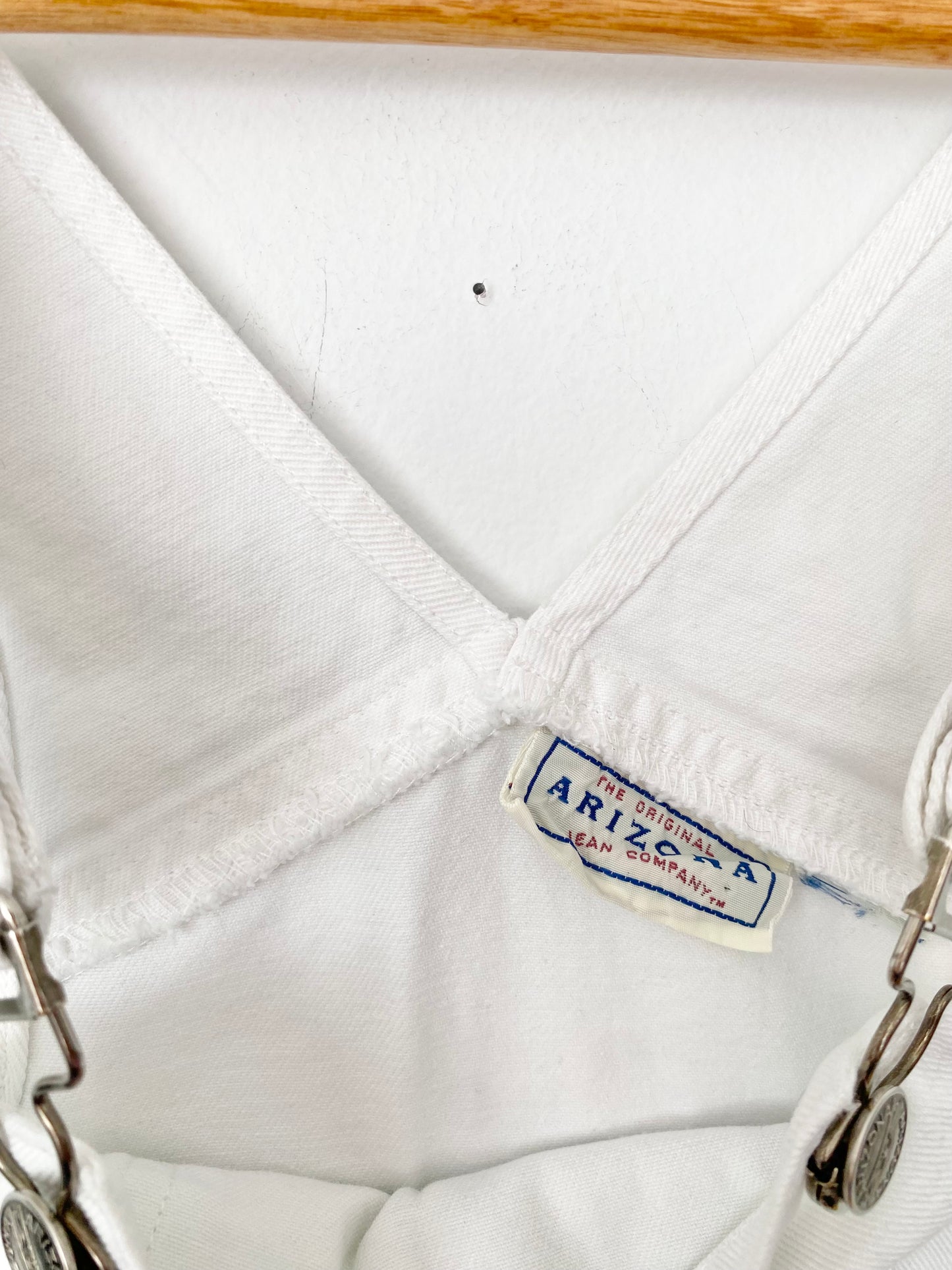 Vintage arizona white shortalls 9/10Y