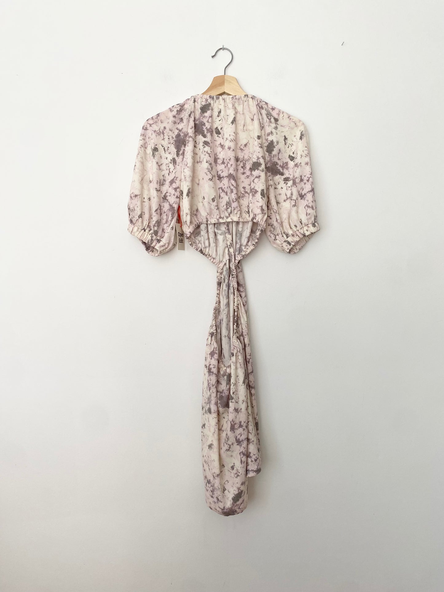 Open Edit cut-out puff sleeve dress Medium