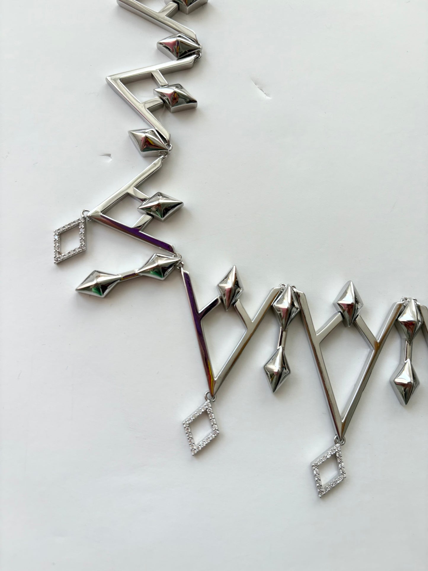 Noir NYC Lafayette silver necklace